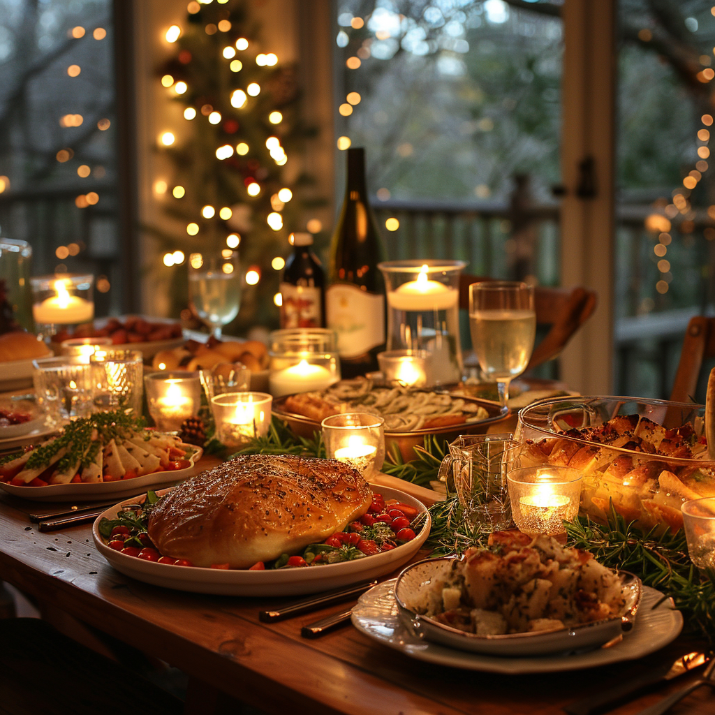 Thanksgiving-Tisch | Quelle: Midjourney