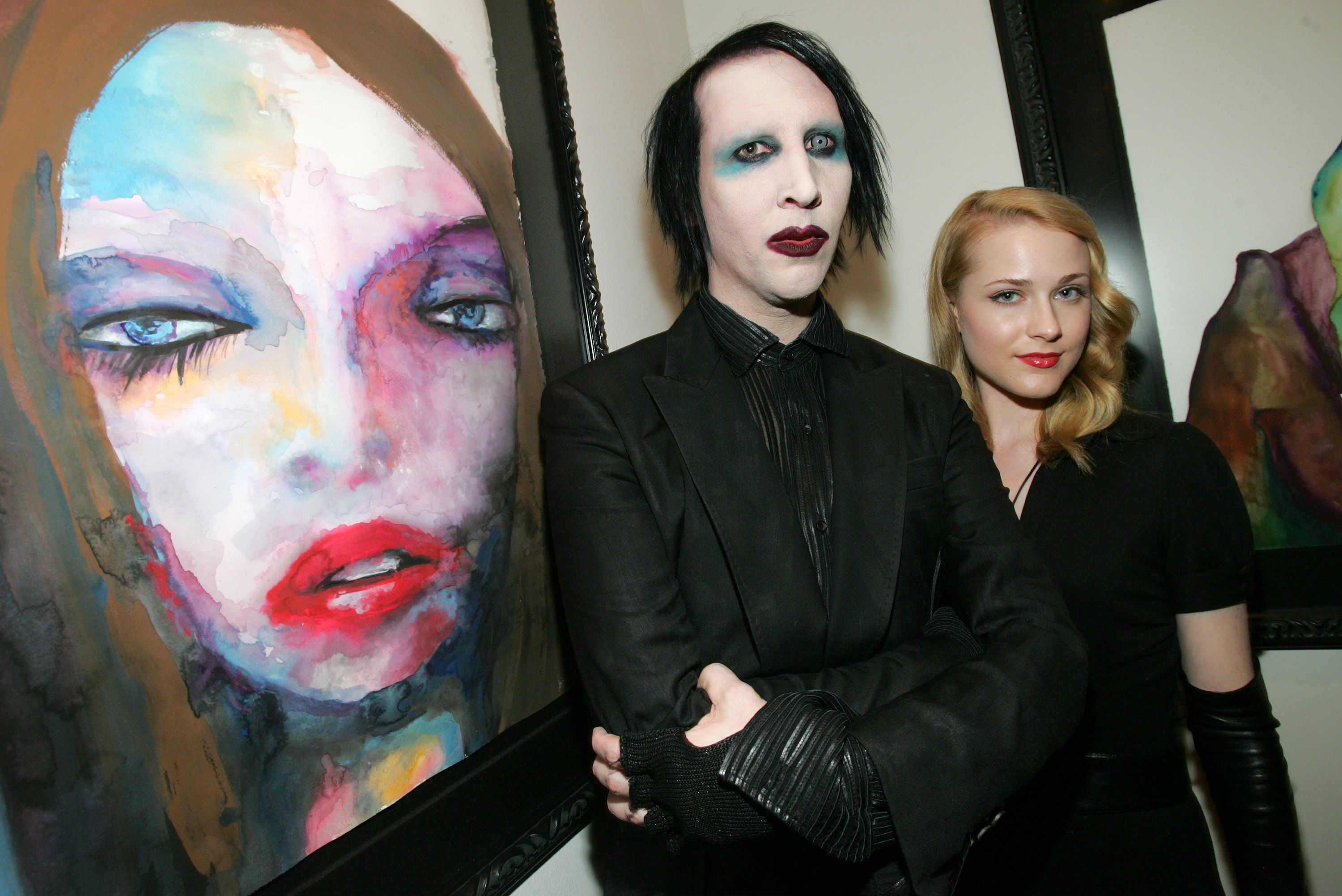 Marilyn Manson und Evan Rachel Wood ca. 2007 | Quelle: Getty Images