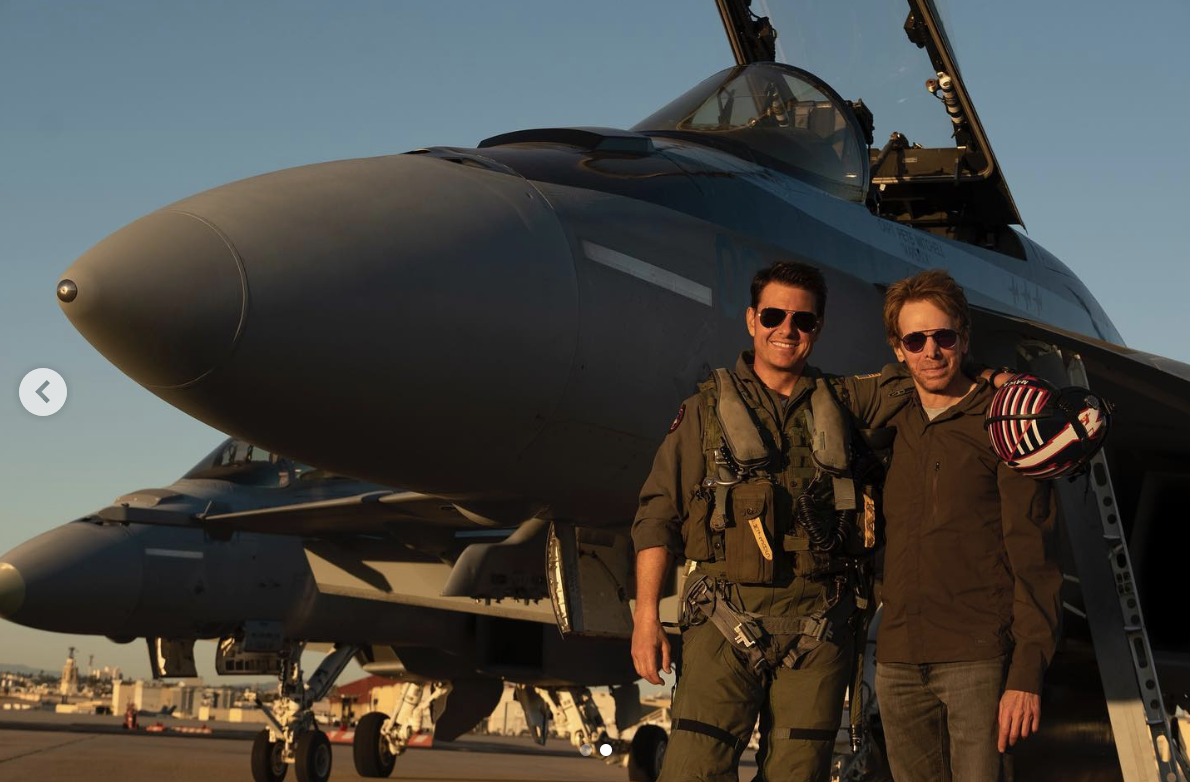 Tom Cruise und Jerry Bruckheimer auf einem Foto vom 13. Mai 2022 | Quelle: Instagram/tomcruise