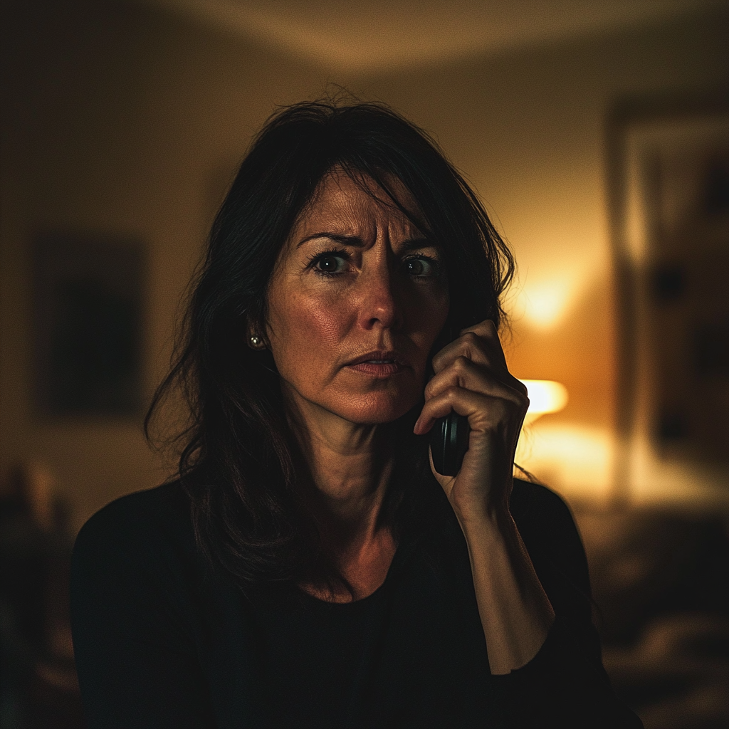 Eine Frau spricht am Telefon | Quelle: Midjourney