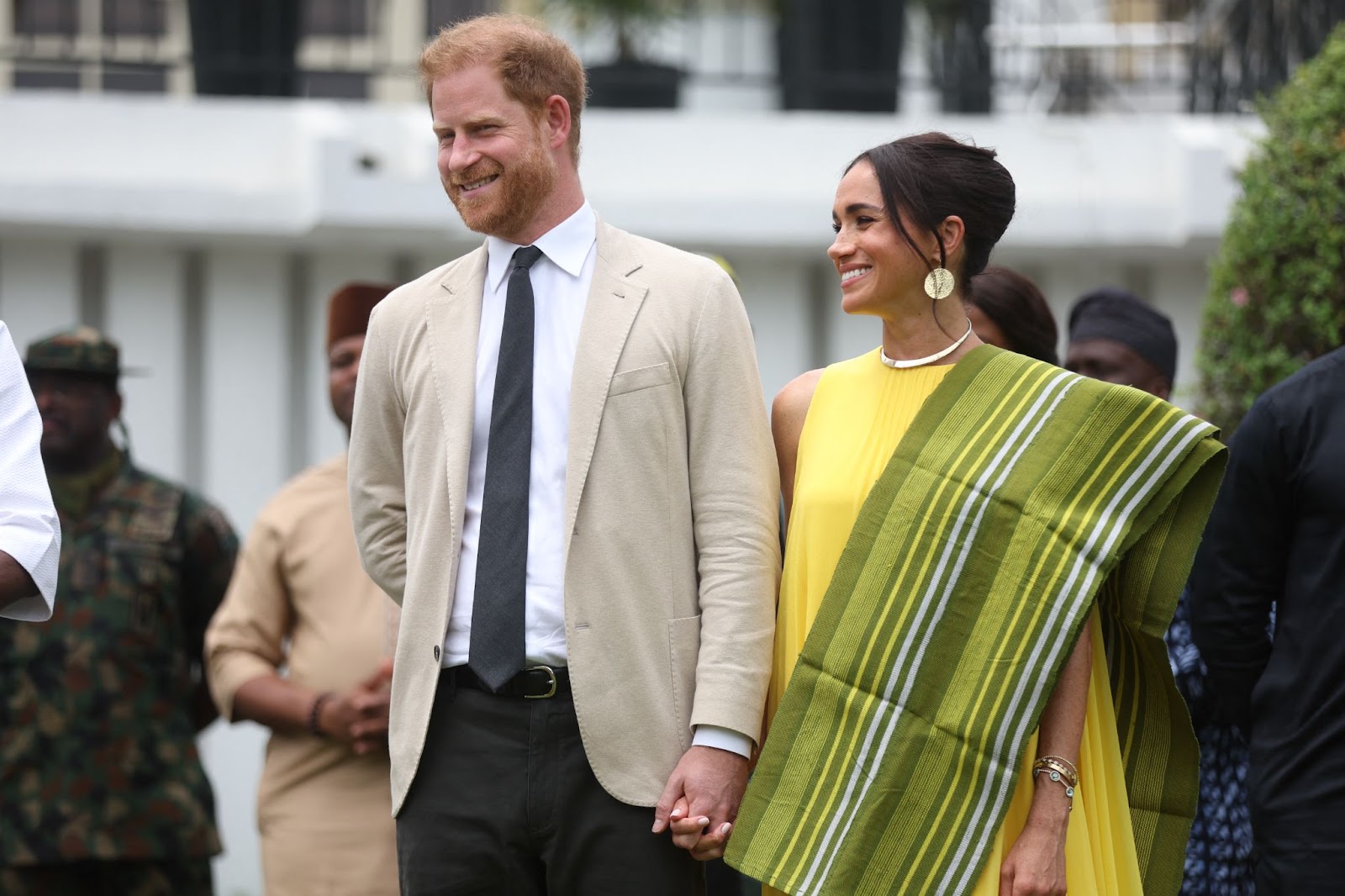 Der Herzog und die Herzogin von Sussex bei ihrem Besuch in Nigeria im Rahmen der Feierlichkeiten zum Jubiläum der Invictus Games am 12. Mai 2024. | Quelle: Getty Images