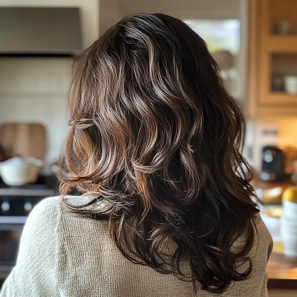 Eine Frau, die in einer Küche arbeitet | Quelle: Midjourney