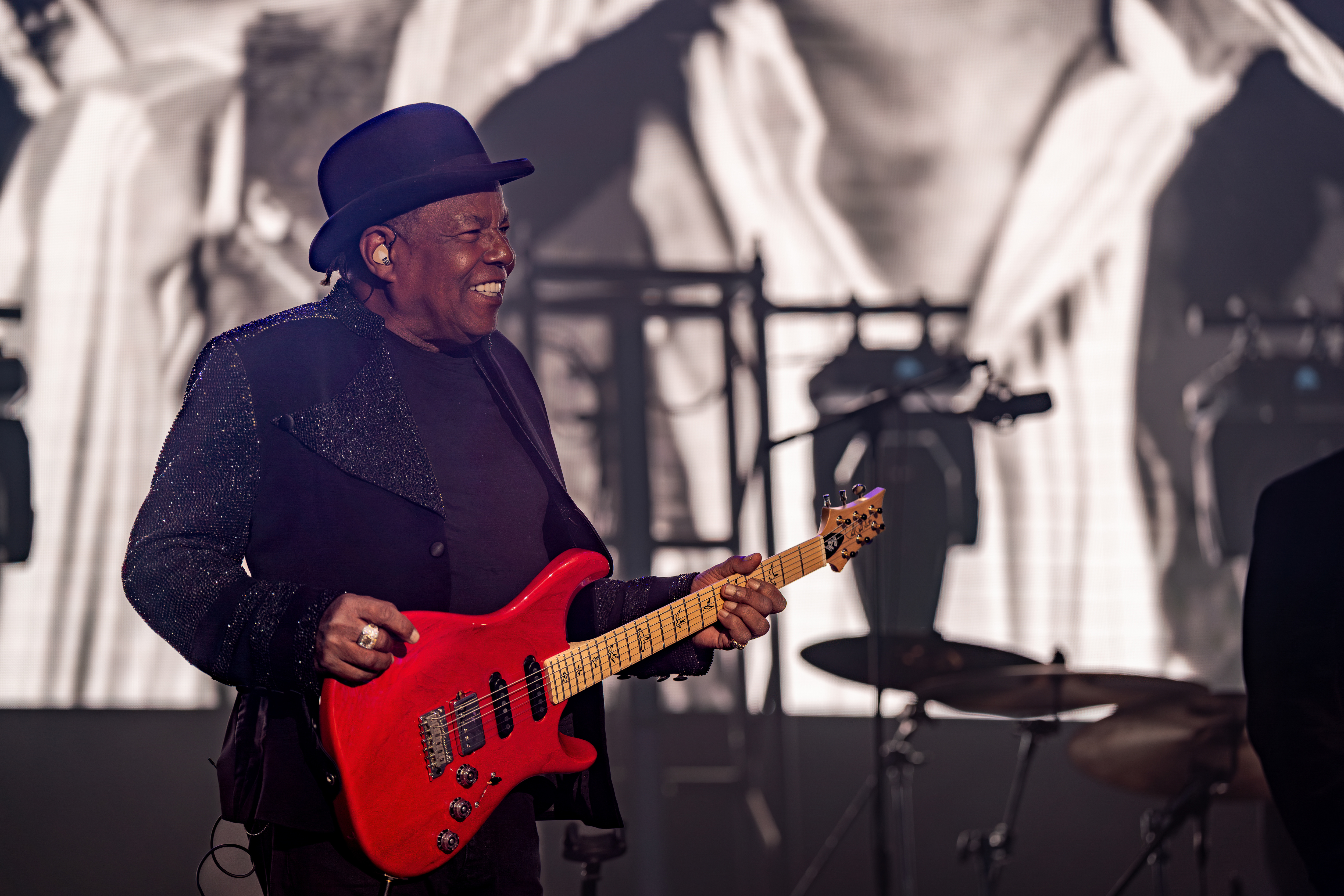 Tito Jackson bei einem Auftritt auf dem Boogietown Festival in Surrey, England am 8. September 2024 | Quelle: Getty Images