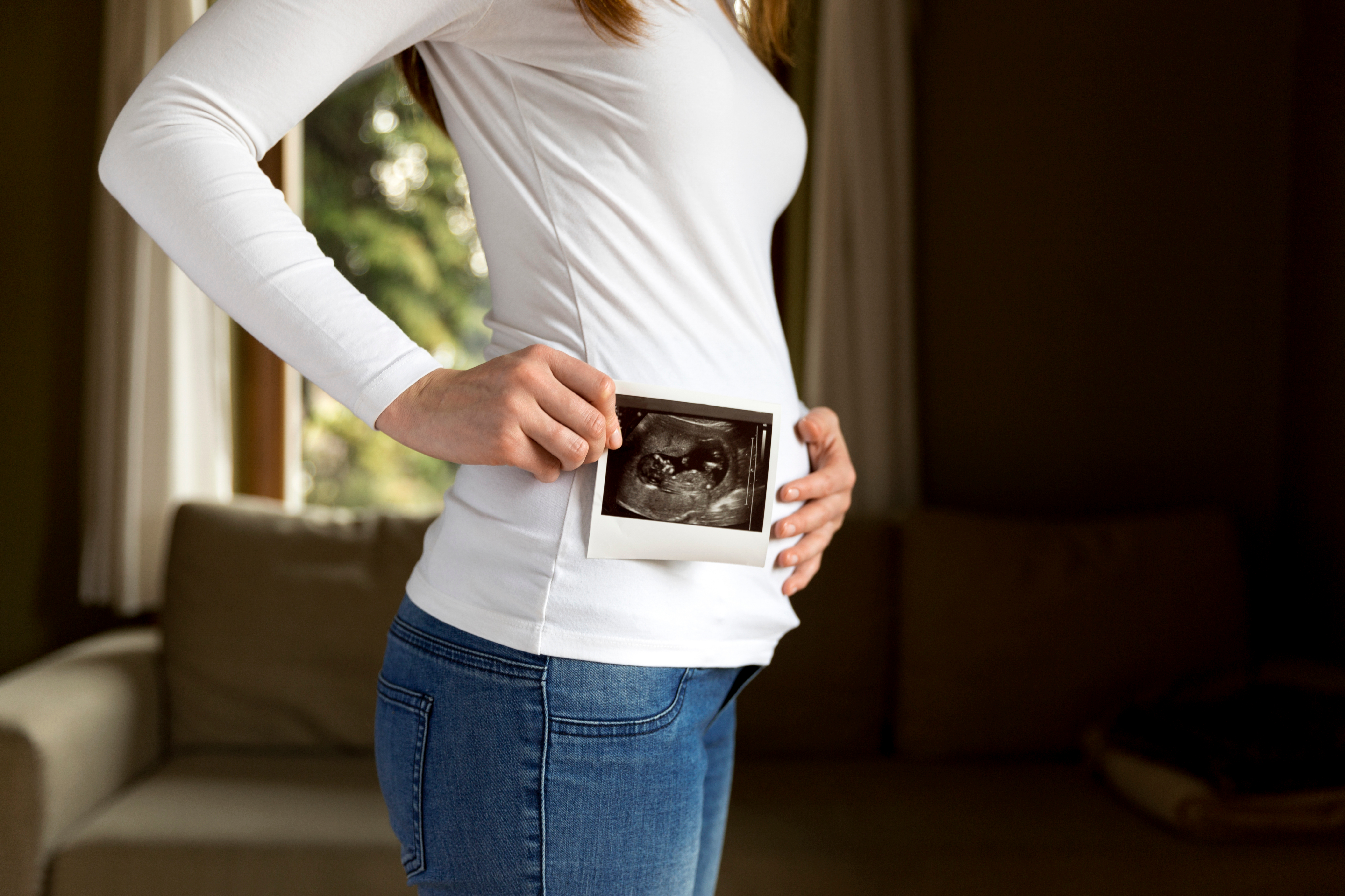 Eine schwangere Frau, die ein Ultraschallgerät hält | Quelle: Shutterstock