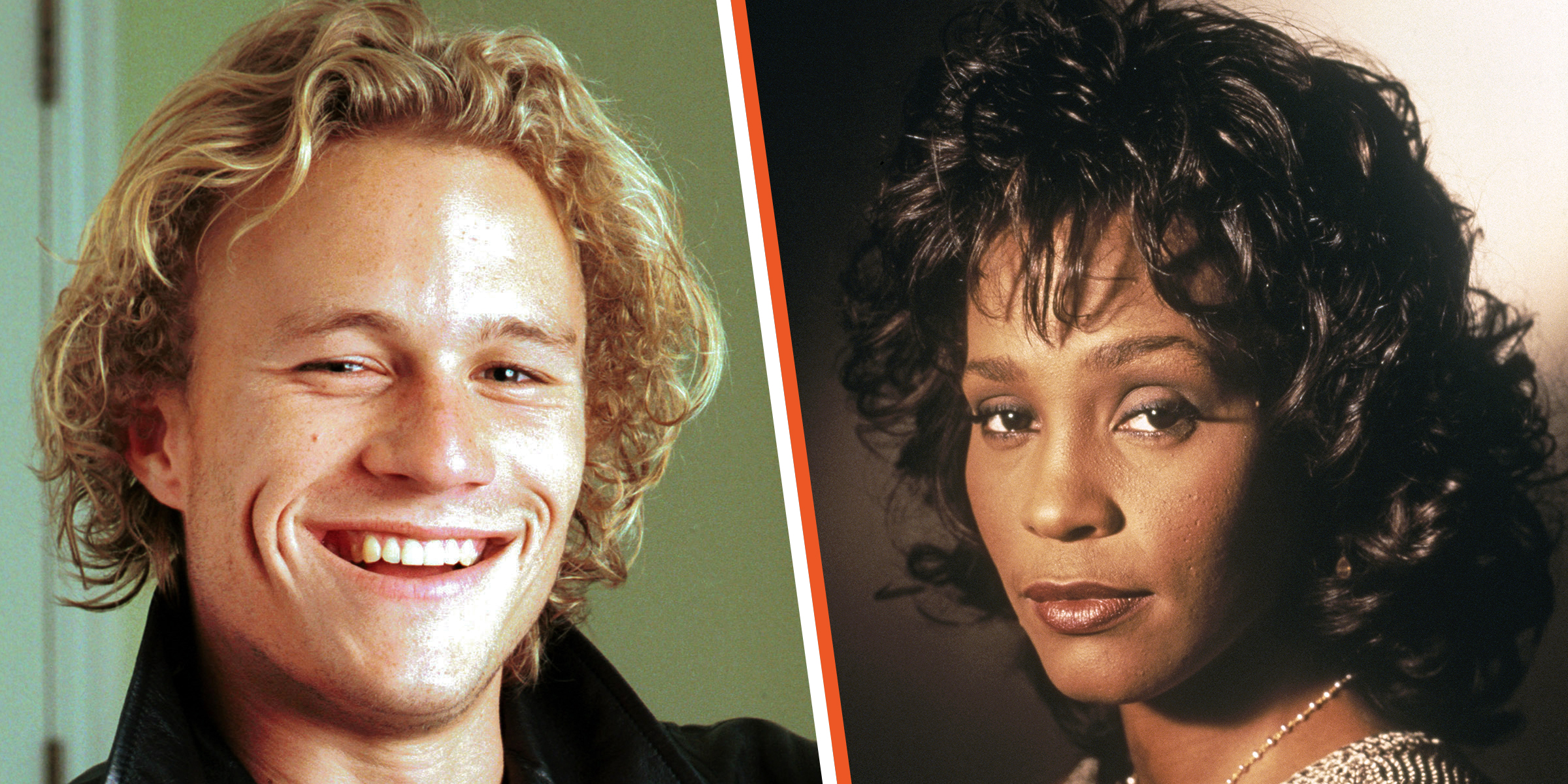 Heath Ledger im Jahr 2000 | Whitney Houston in "Waiting to Exhale" im Jahr 1995 | Quelle: Getty Images
