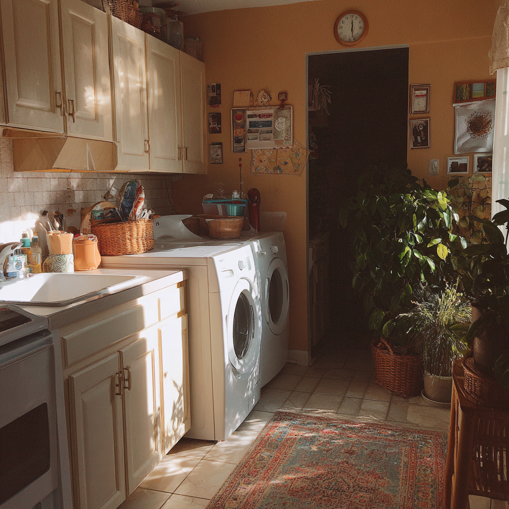 Eine Wäscheecke in einer Wohnung | Quelle: Midjourney