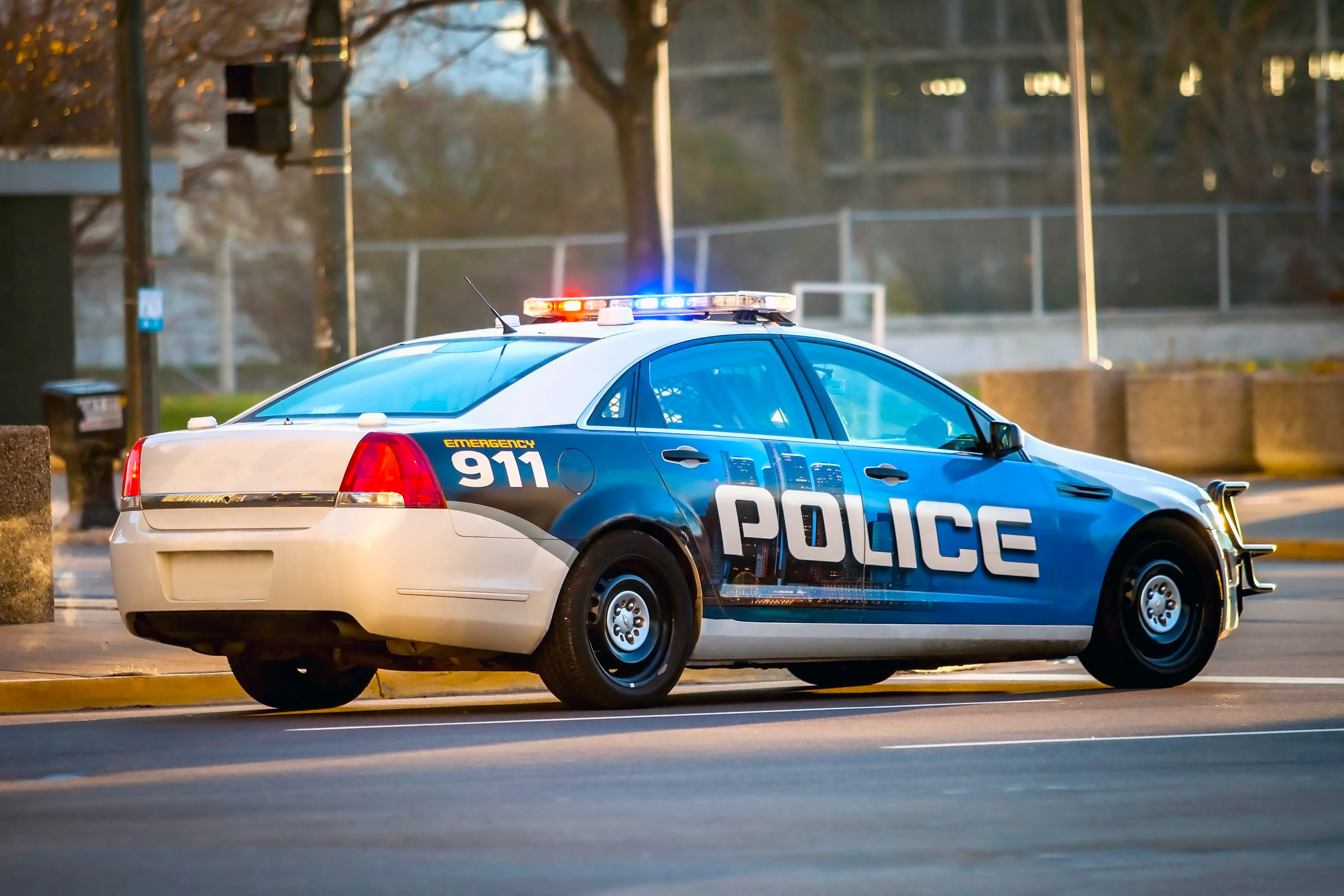 Ein Polizeiauto auf der Straße | Quelle: Shutterstock