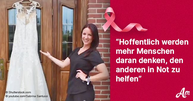Eine Krankenschwester schenkte ihr Hochzeitkleid, das sie nicht angezogen hatte, einer Unbekannten mit Brustkrebs