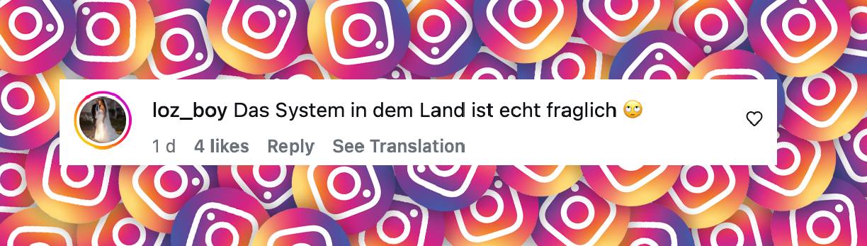 Fans kommentieren die aktuelle Situation | Quelle: https://www.instagram.com/p/DXrd6swiI1s/