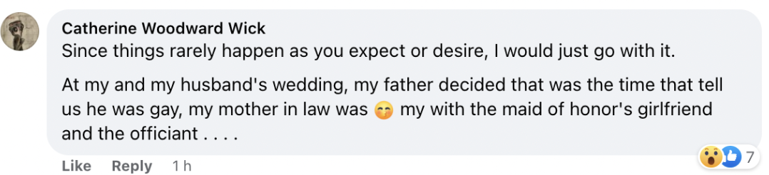 Ein Kommentar über den Heiratsantrag des Bruders eines Mannes auf seiner Hochzeit | Quelle: facebook.com/boredpanda/
