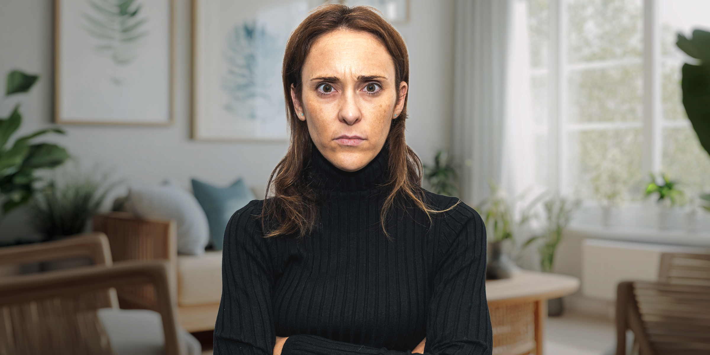 Eine Frau steht mit verschränkten Armen | Quelle: Shutterstock