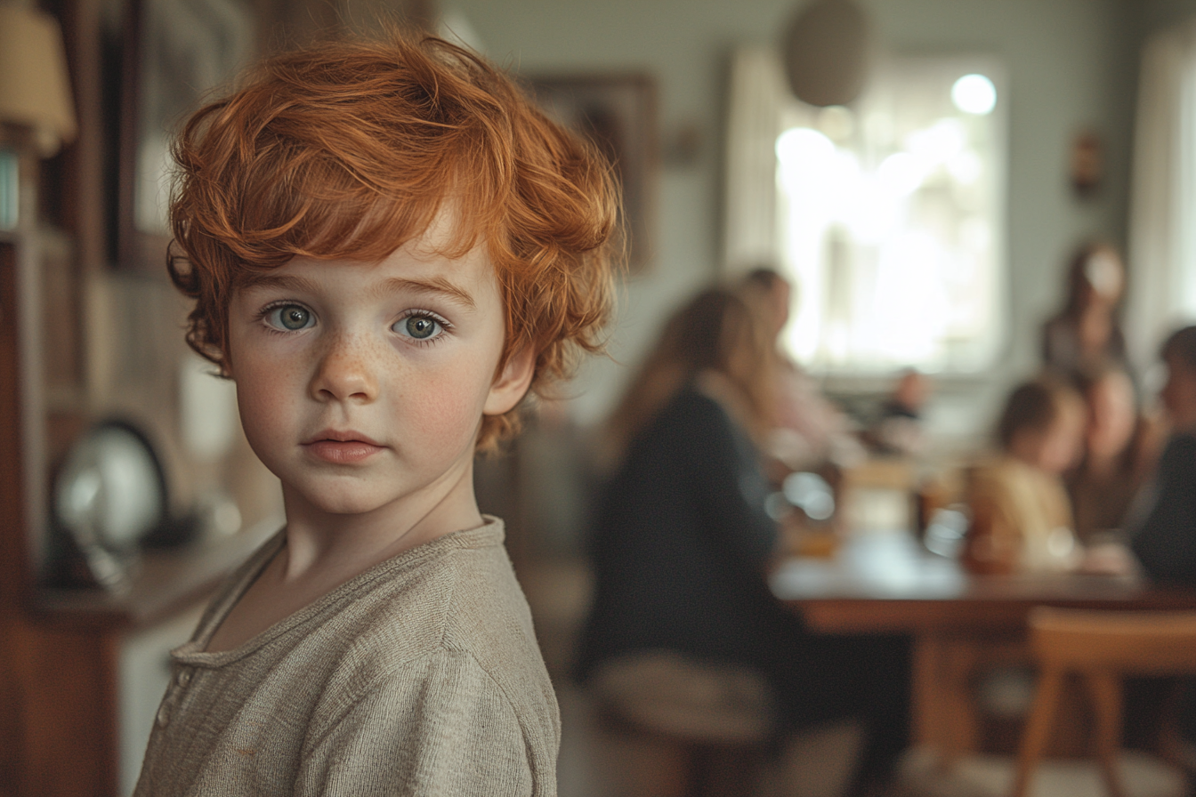 Eine Nahaufnahme eines kleinen Jungen | Quelle: Midjourney