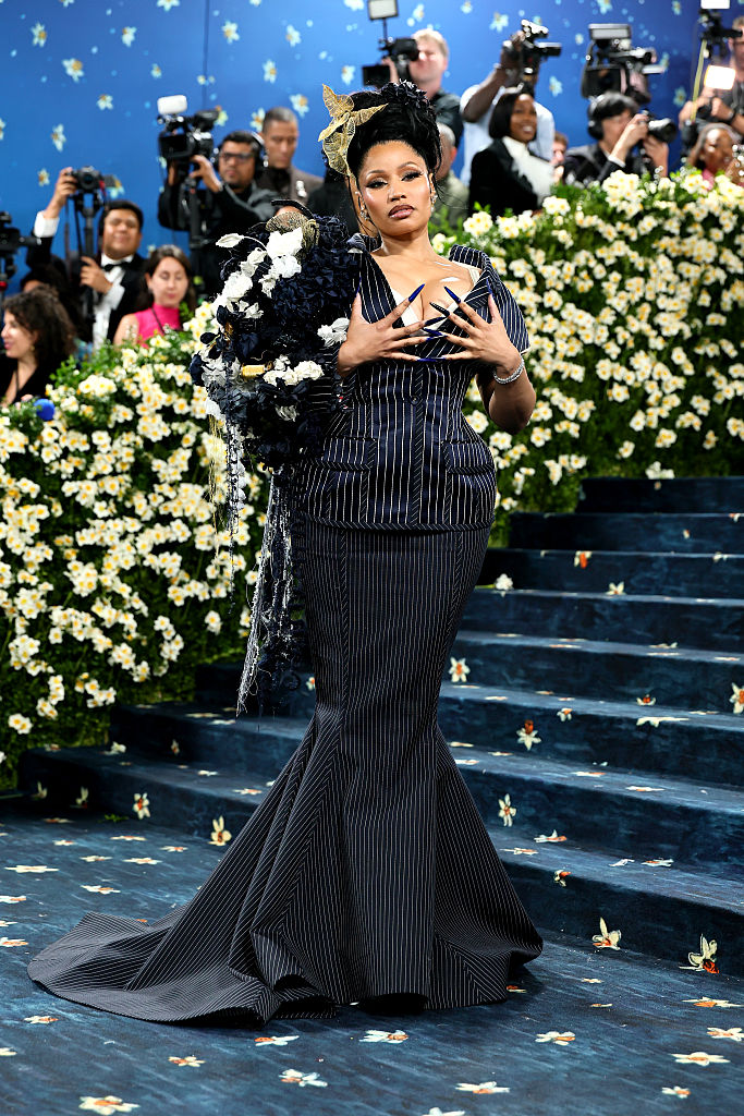 Zur Feier von „Superfine: Tailoring Black Style“, begrüßte die Met Gala 2025 am 5. Mai Nicki Minaj im Metropolitan Museum of Art in New York City.