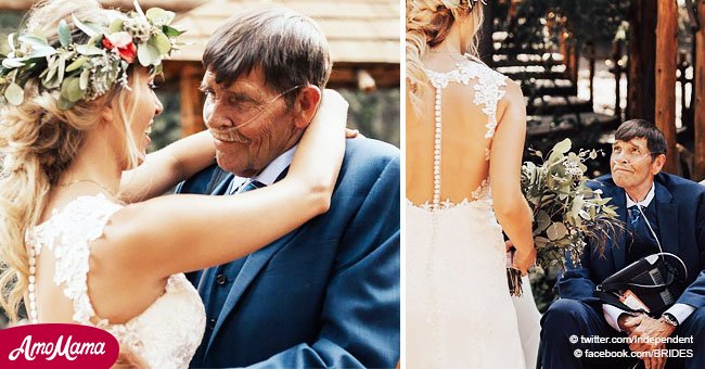Ein emotionaler Moment: Eine Braut tanzt mit ihrem sterbenden Vater an ihrem Hochzeitstag