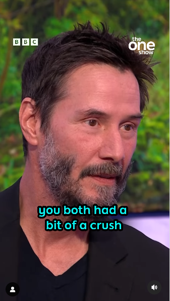 Keanu Reeves während eines Interviews in "The One Show", aus einem Video vom 24. Oktober 2024 | Quelle: Instagram/bbctheoneshow