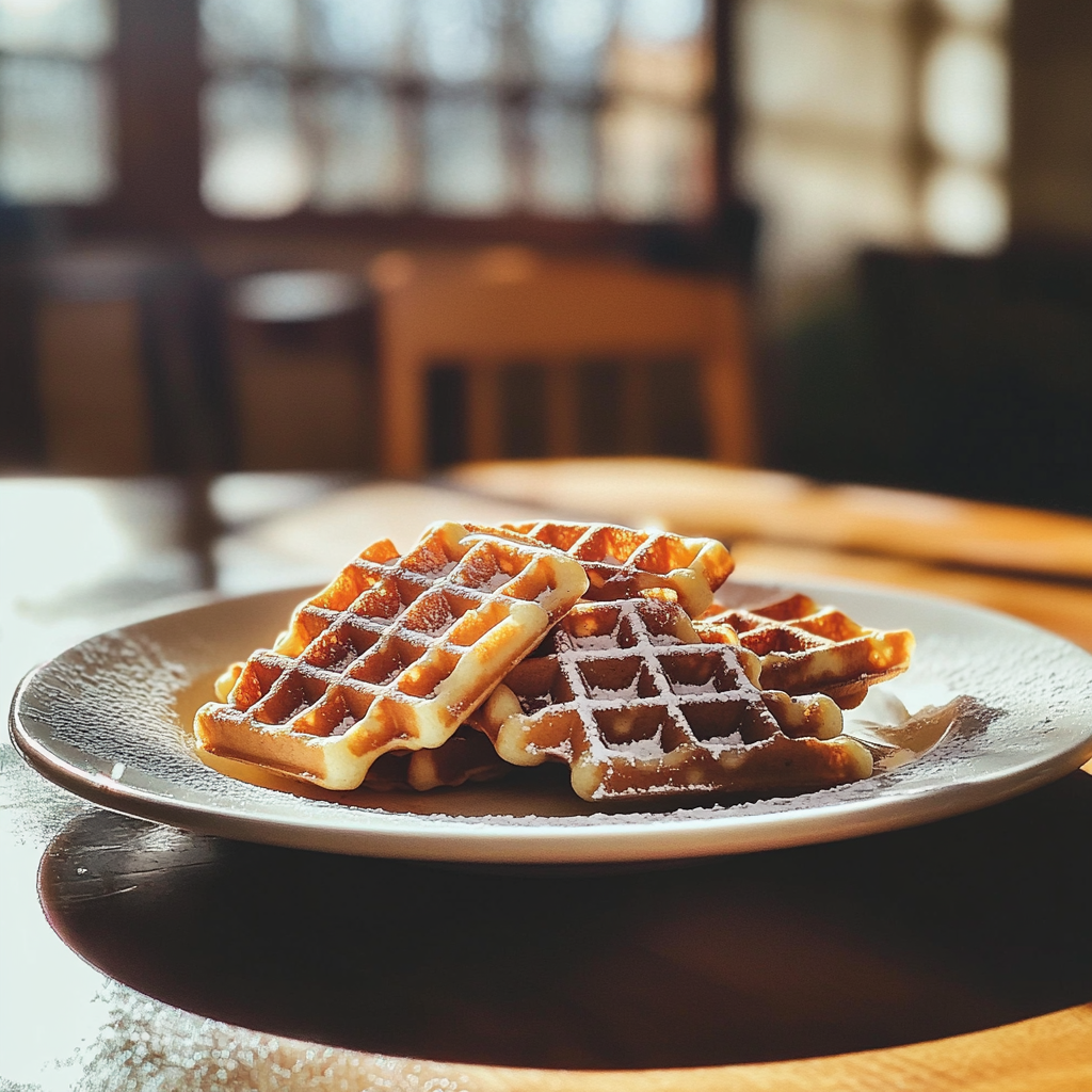 Ein Teller mit Waffeln | Quelle: Midjourney