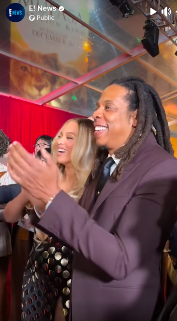 Beyoncé Knowles-Carter und Jay-Z Carter bejubeln ihre Tochter bei der Premiere, gepostet am 10. Dezember 2024 | Quelle: Facebook/E! News