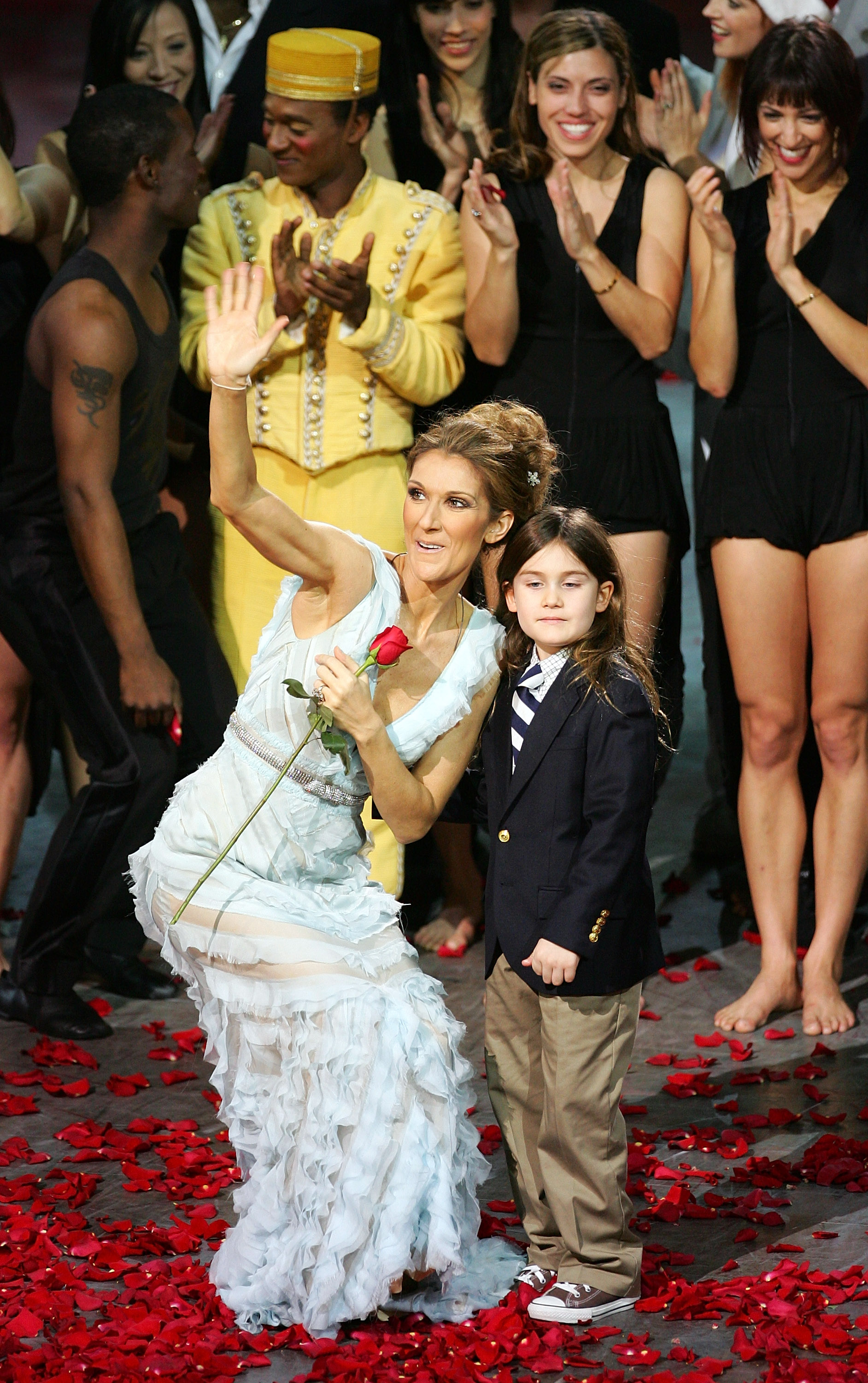 Celine Dion und Rene-Charles Angelil im The Colosseum at Caesars Palace am 15. Dezember 2007 in Las Vegas, Nevada. | Quelle: Getty Images