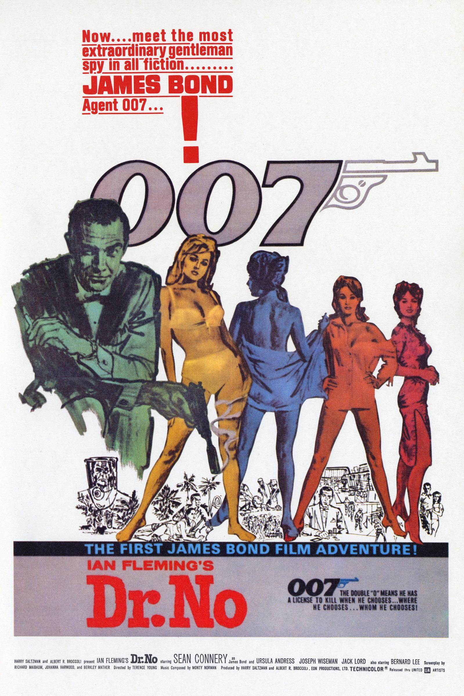 Filmplakat für den Film "Dr. No", aus der Abenteuerserie des Geheimagenten 007 aus dem Jahr 1967. | Quelle: Getty Images