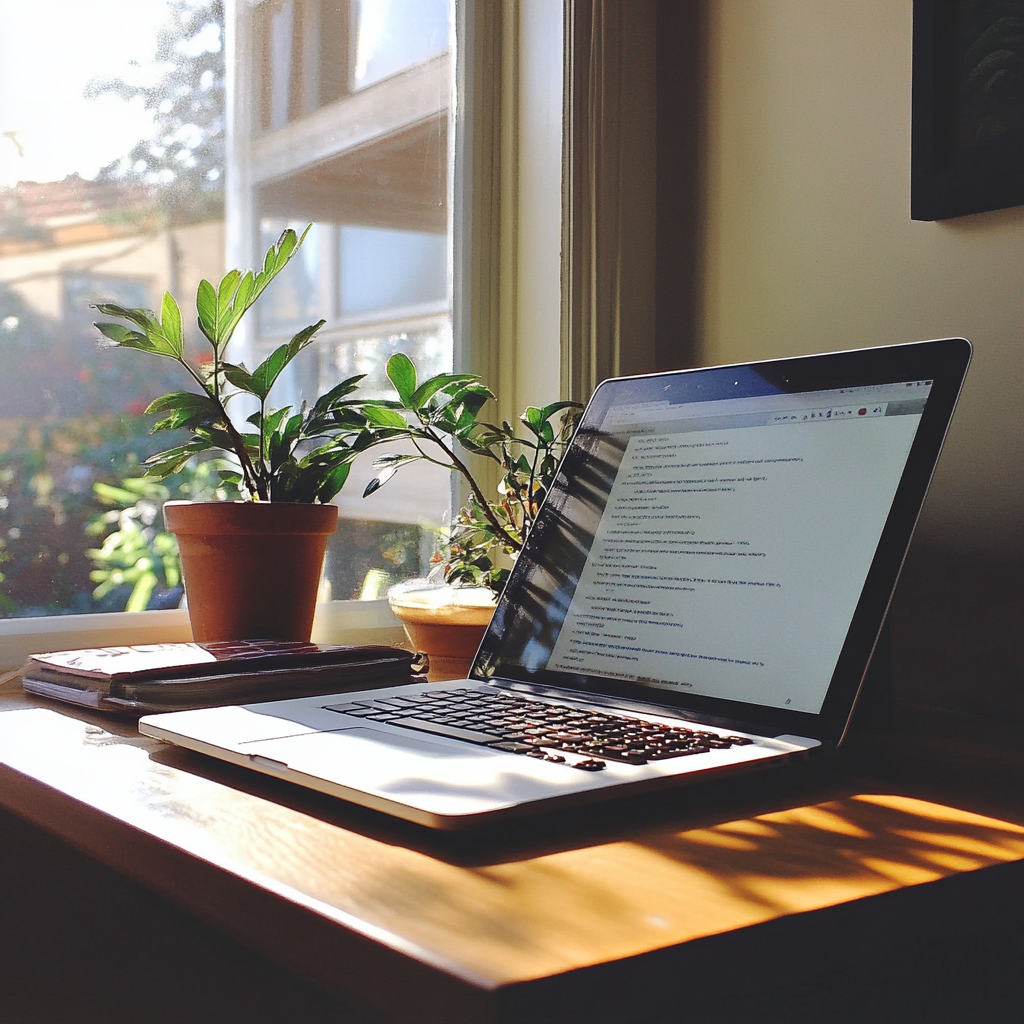 Ein offener Laptop | Quelle: Midjourney