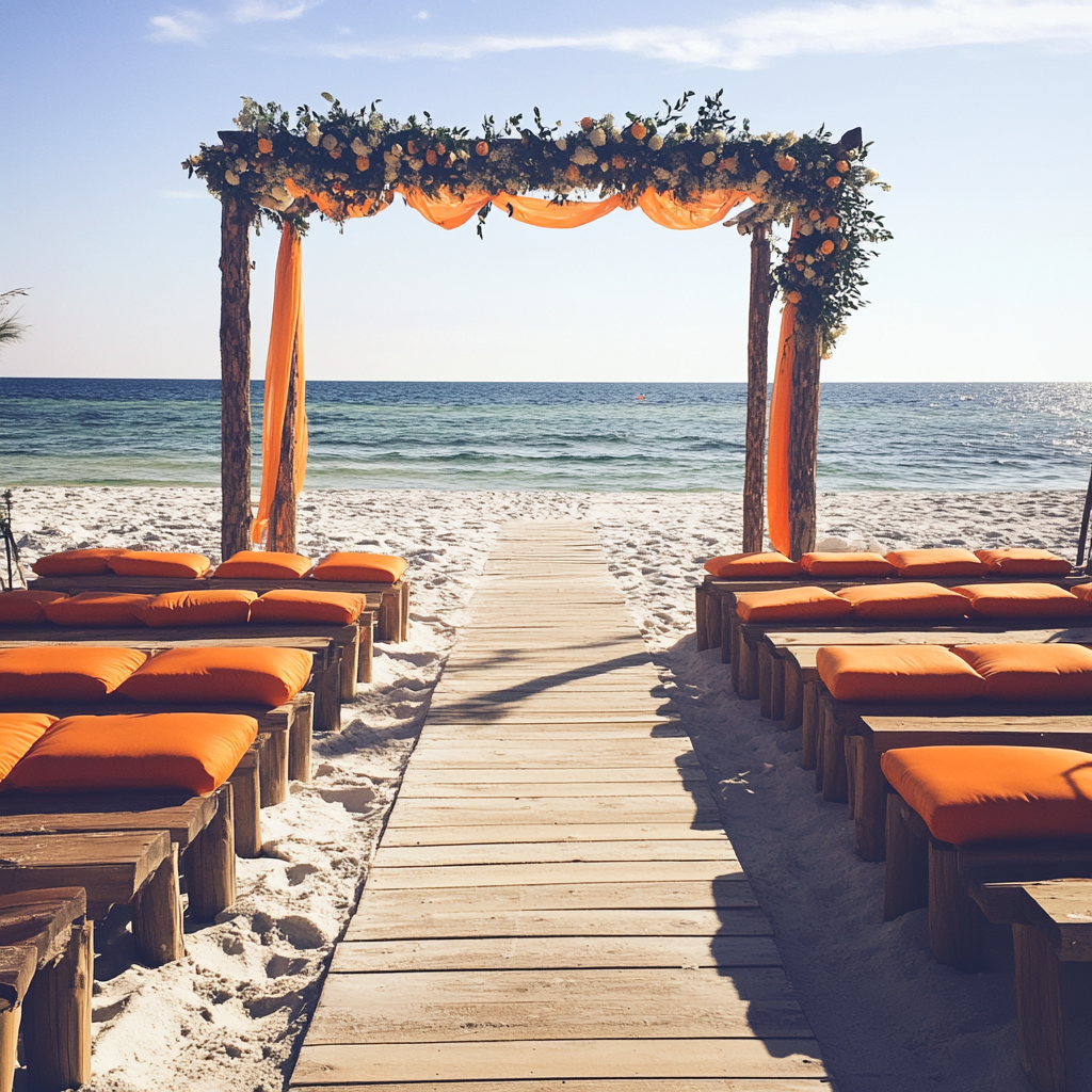 Die Kulisse für eine Strandhochzeit | Quelle: Midjourney
