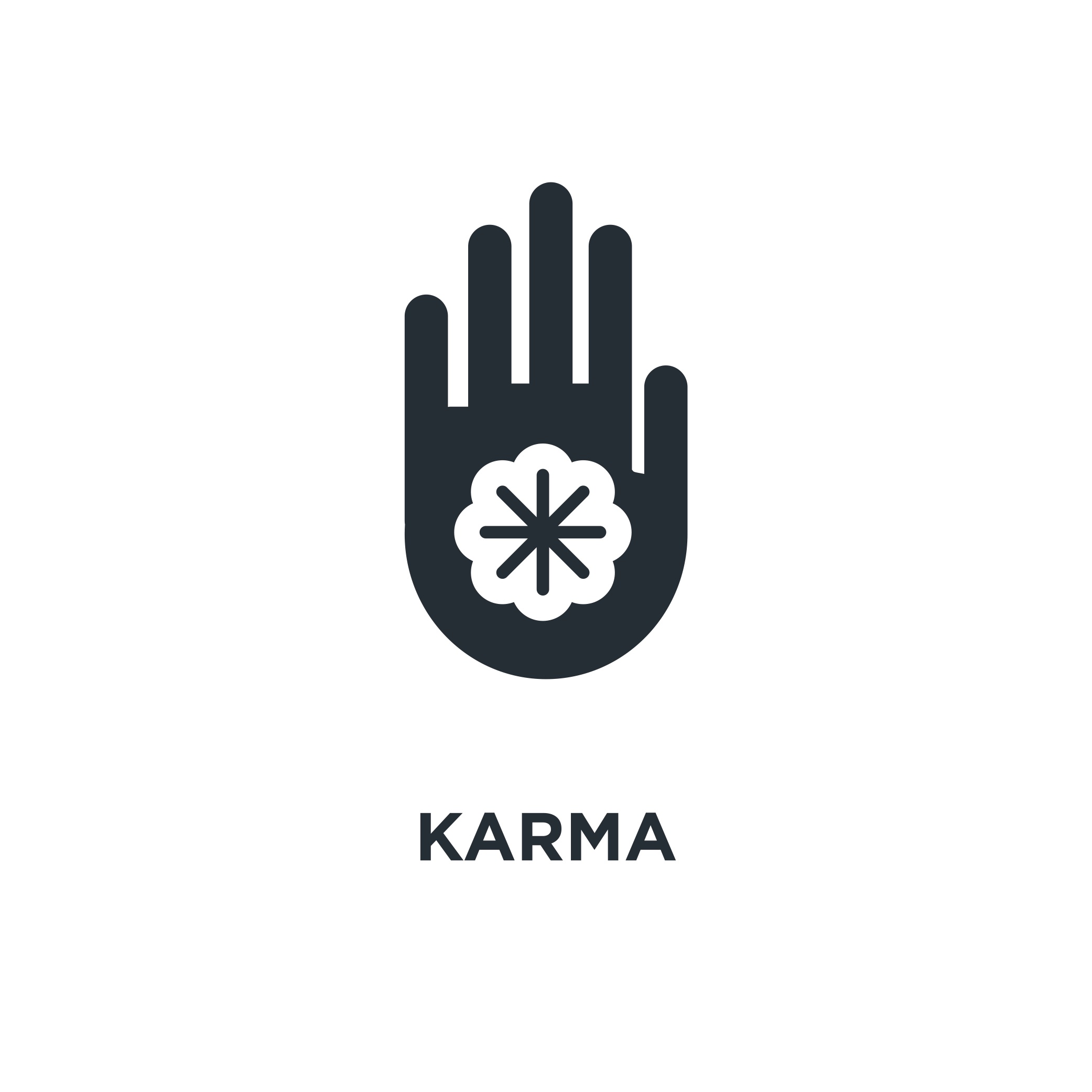 Ein Karma-Logo. | Quelle: Shutterstock