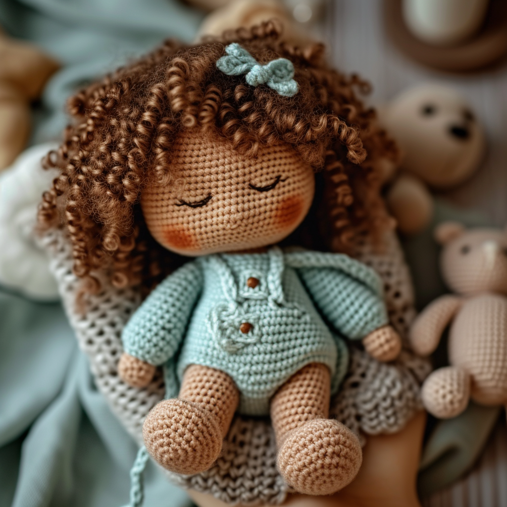 Eine gestrickte Puppe | Quelle: Midjourney