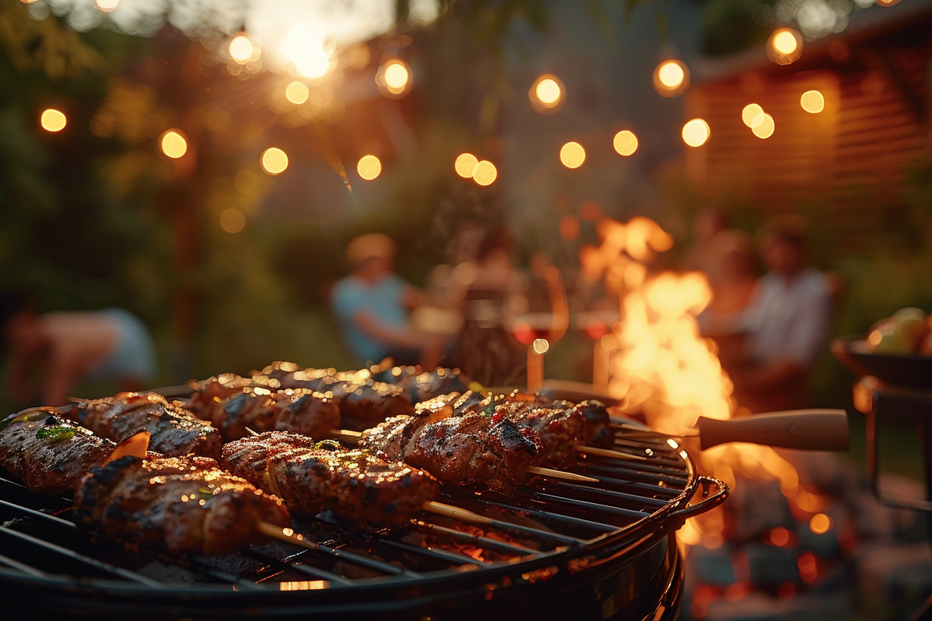 Grillparty an einem warmen Abend | Quelle: Midjourney