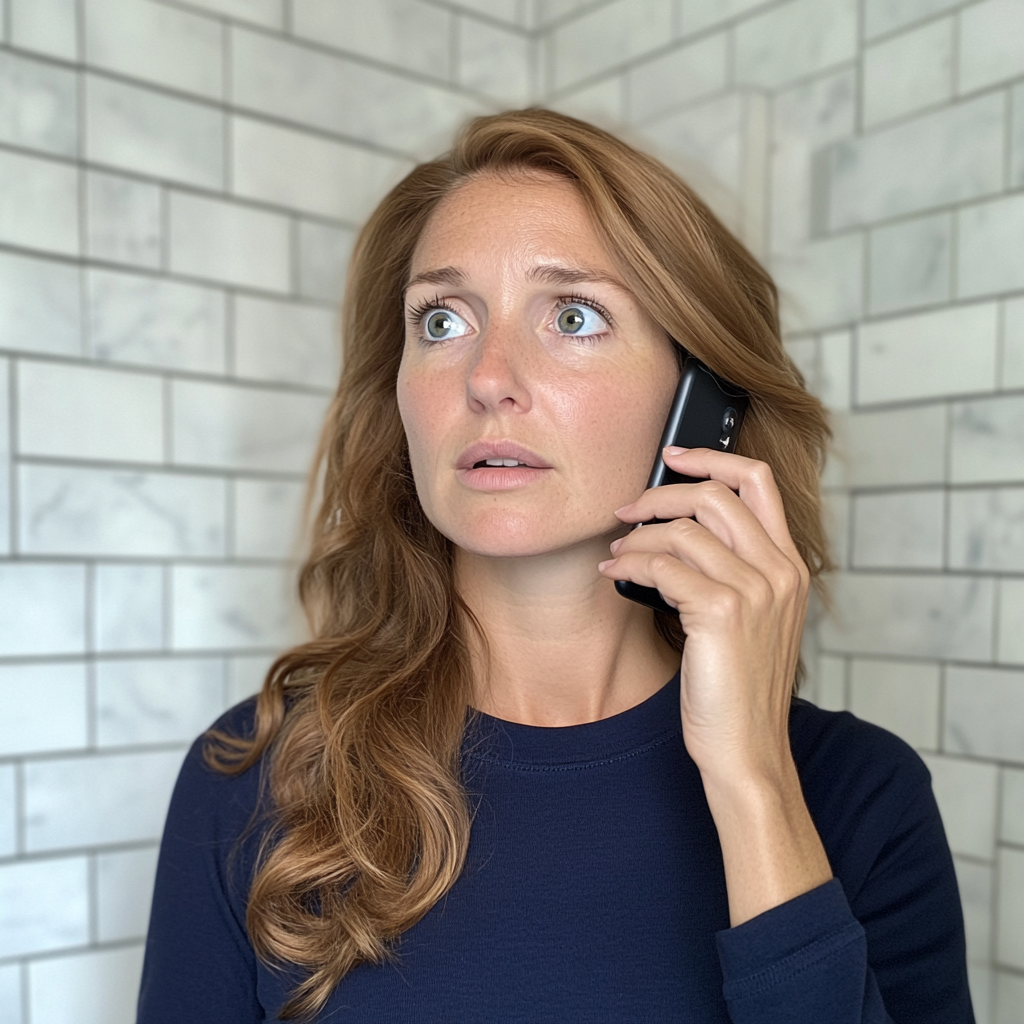 Eine Frau spricht am Telefon | Quelle: Midjourney