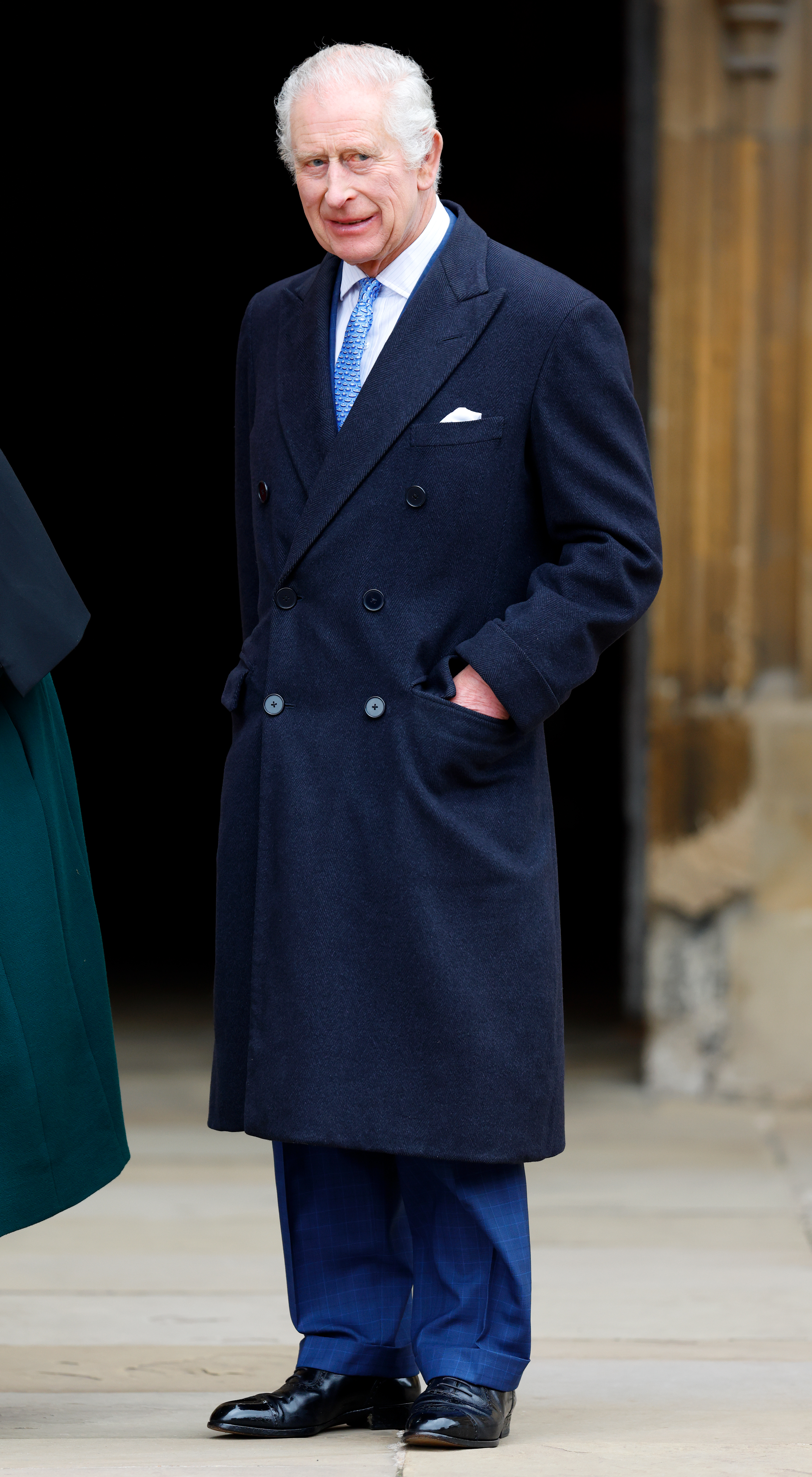 König Karl III. beim Ostermattgottesdienst 2024 in Windsor, England am 31. März 2024 | Quelle: Getty Images