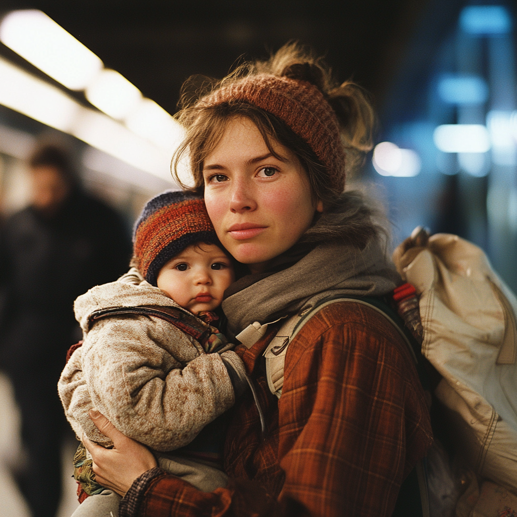 Lilly und Matthew stehen am Bahnhof | Quelle: Midjourney