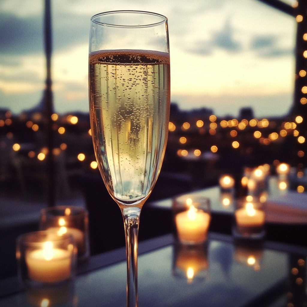 Ein Glas Champagner | Quelle: Midjourney