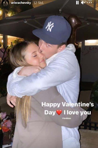 Aris Rachevsky sendet seiner Freundin Leni Klum süße Nachrichten über Instagram zum Valentinstag. I Quelle: instagram.com/arisrachevsky