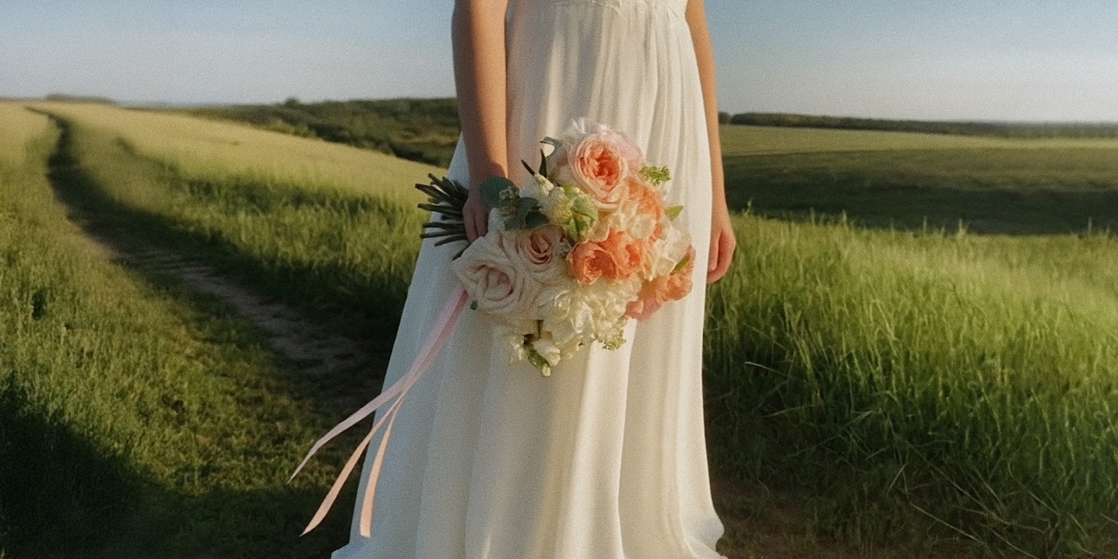 Die Braut mit einem Blumenstrauß. | Quelle: Sora