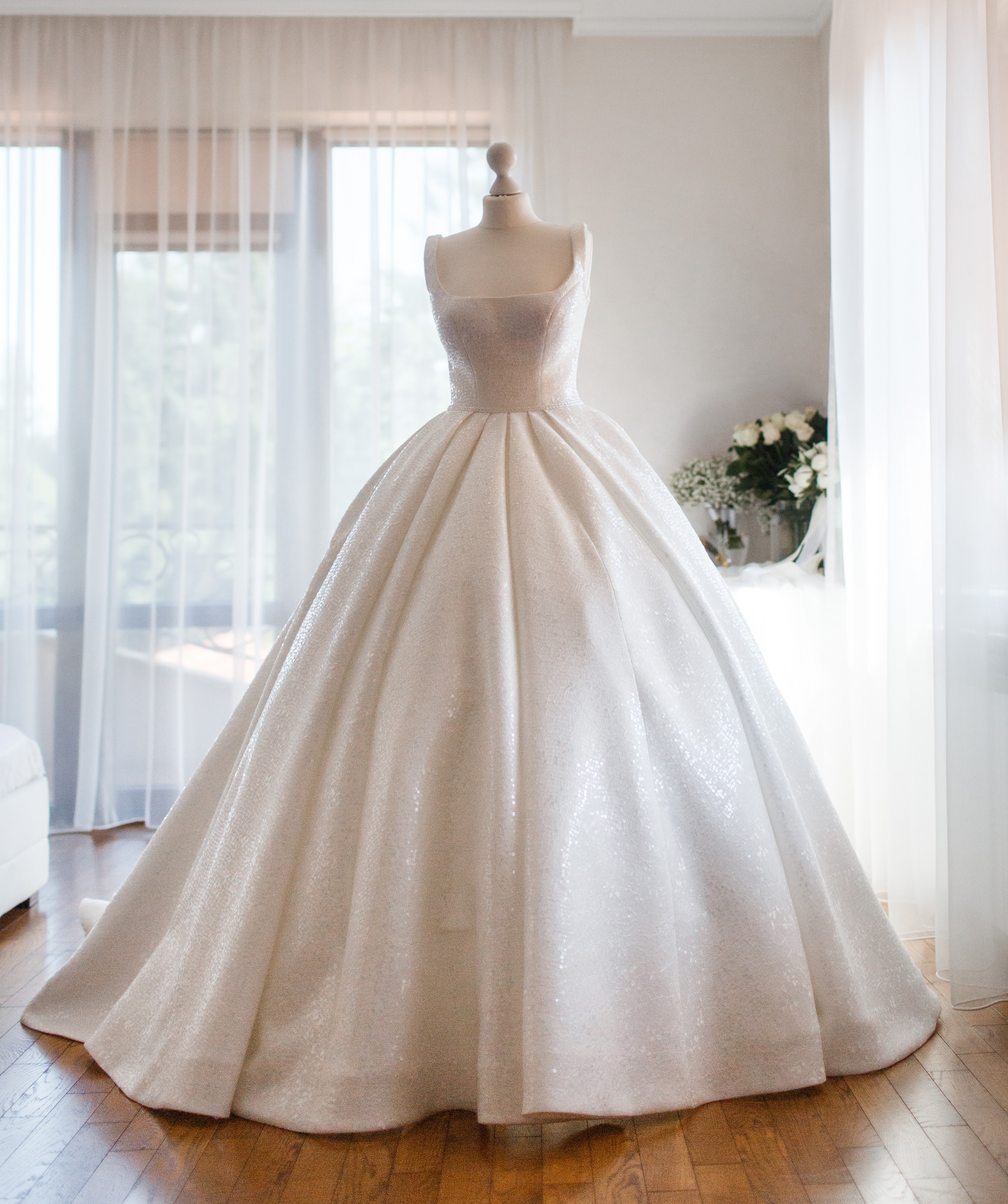 Ausgestelltes Hochzeitskleid | Quelle: Getty Images