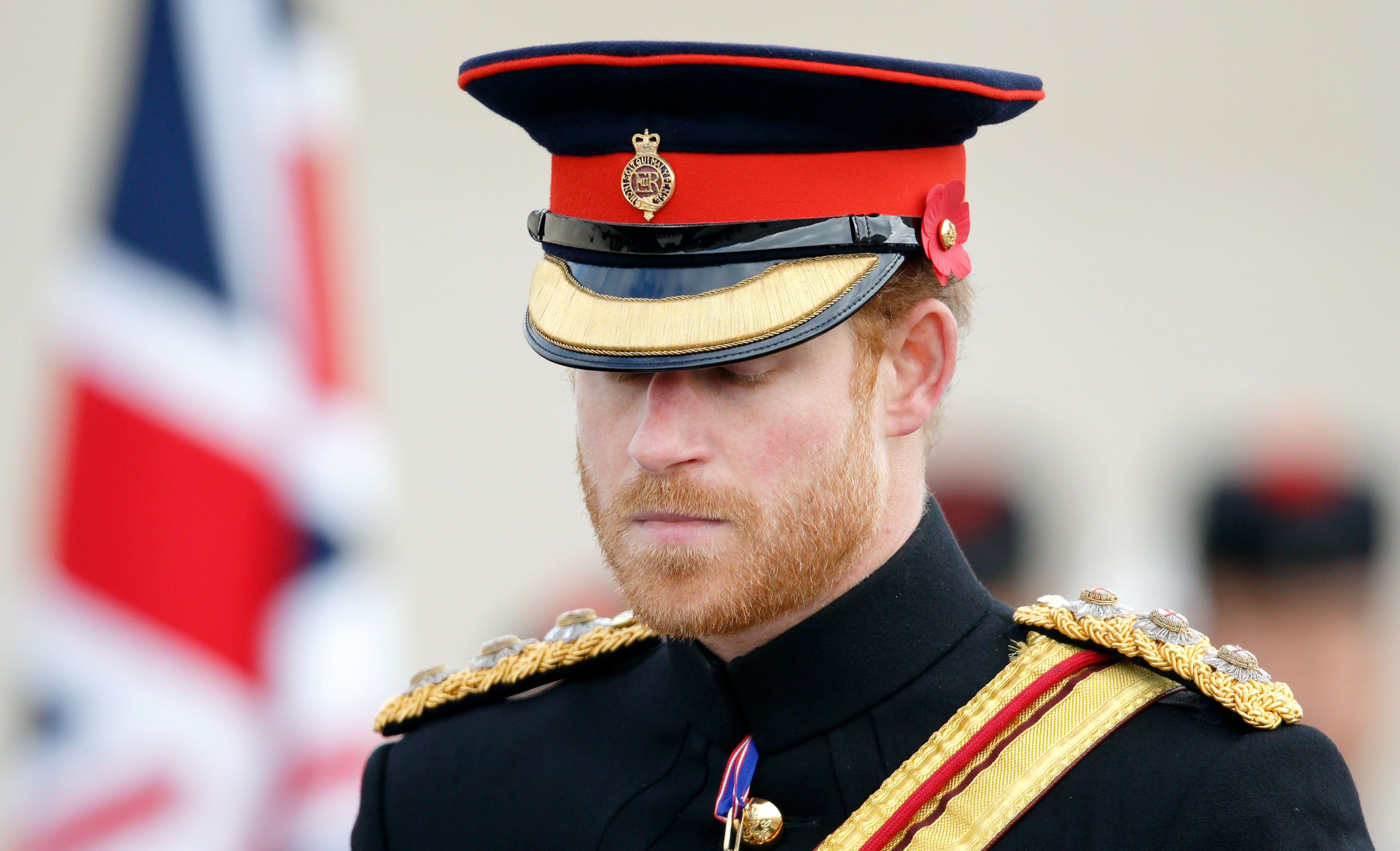 Prinz Harry während des Gottesdienstes zum Waffenstillstandstag im National Memorial Arboretum am 11. November 2016 in Alrewas, England | Quelle: Getty Images