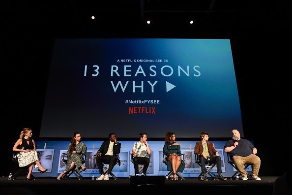 #NETFLIXFYSEE Event für "13 Reasons Why" Season 2, Katherine Langford, Derek Luke, Dylan Minnette, Alisha Boe, Miles Heizer und Brian Yorkey | Quelle: Getty Images