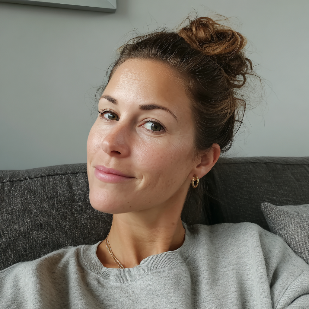 Eine Frau sitzt auf einer Couch | Quelle: Midjourney