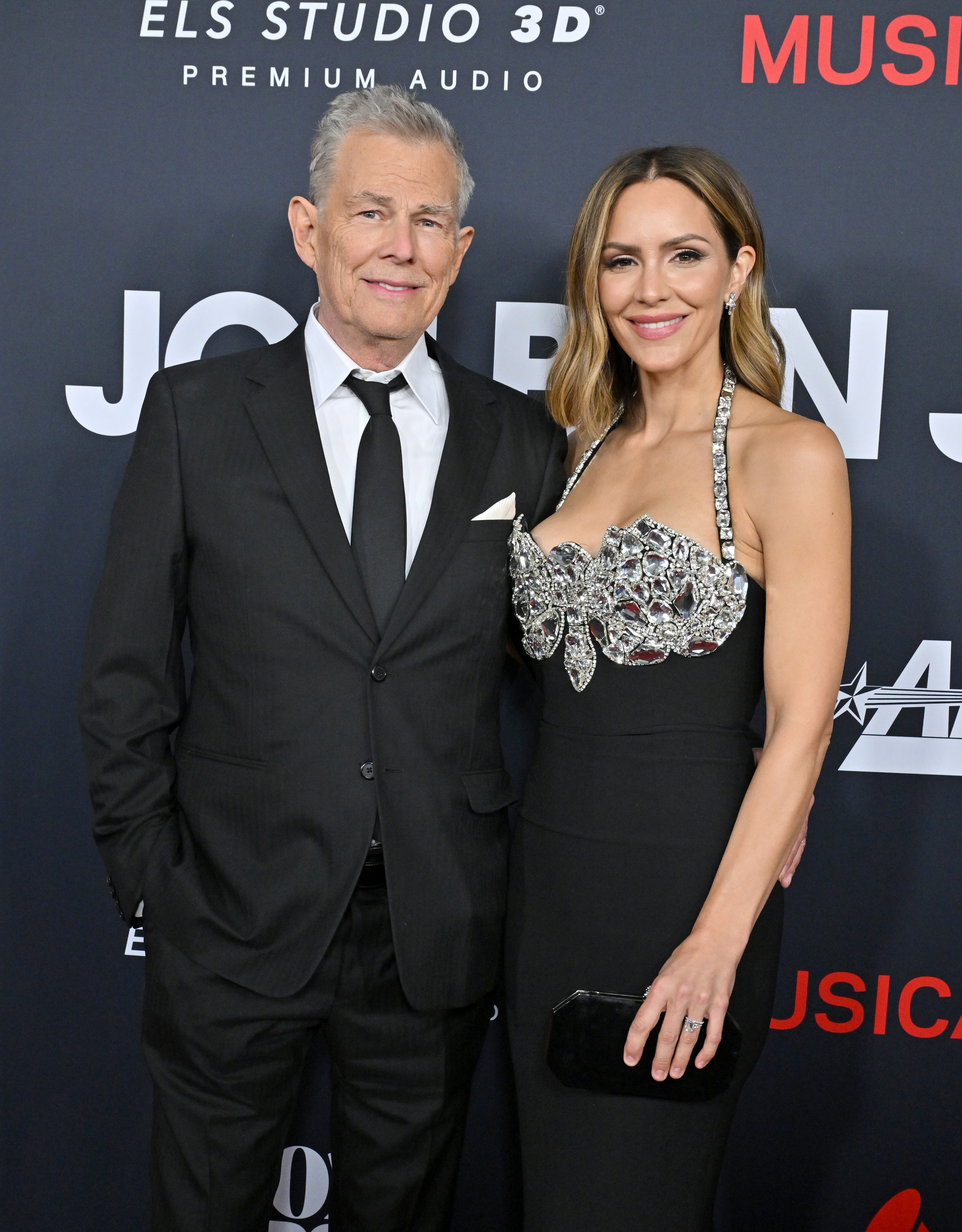 David Foster und Katharine McPhee bei der 2024 MusiCares Person of the Year Ehrung von Jon Bon Jovi im Los Angeles Convention Center am 2. Februar in Kalifornien. | Quelle: Getty Images