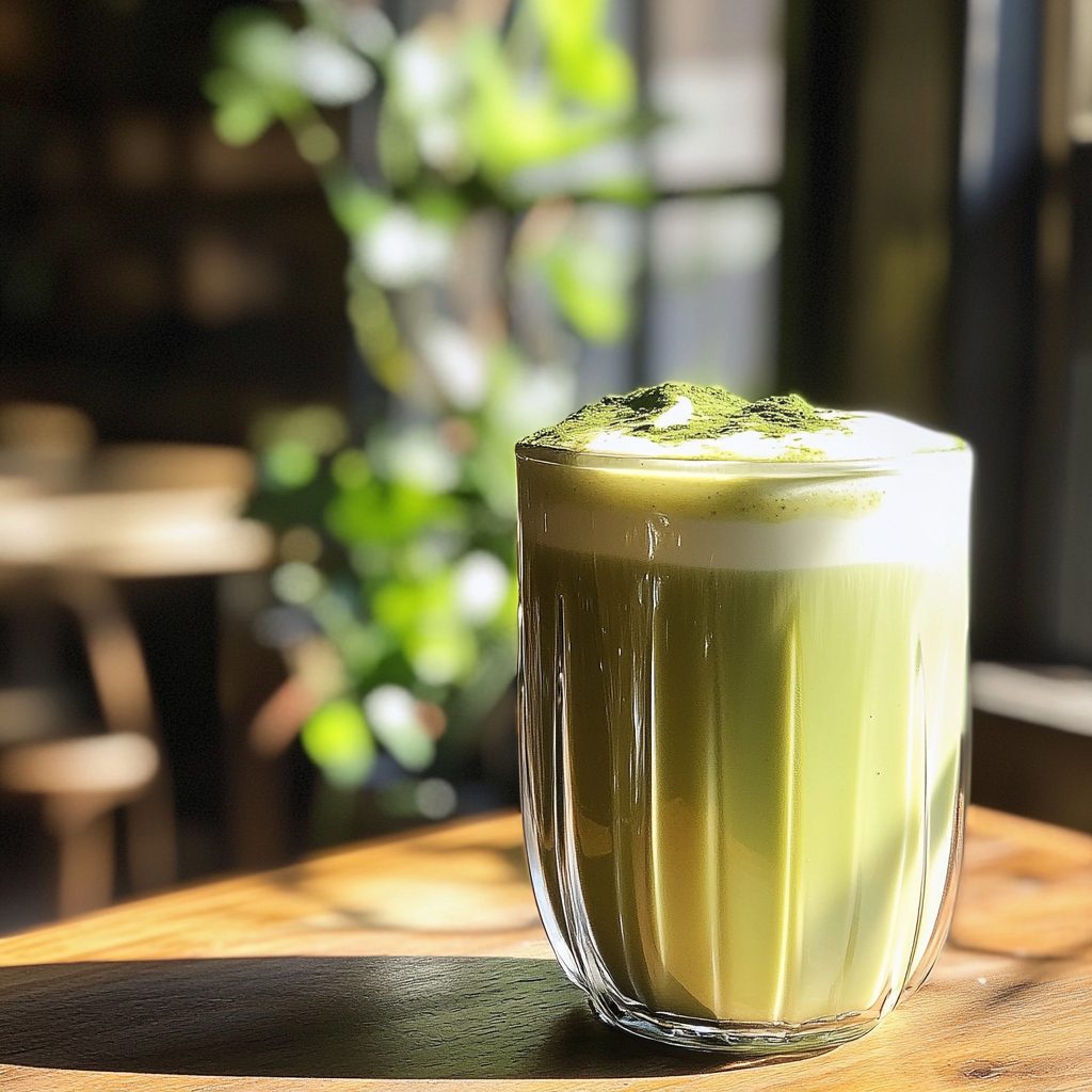 Ein Matcha Latte | Quelle: Midjourney