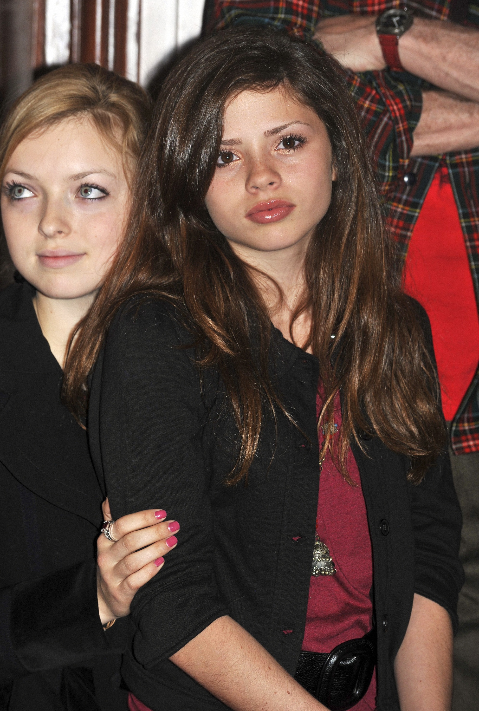 Francesca and Morgan Eastwood, photographed on February 25, 2009 in Paris, France. | Source: Getty Images