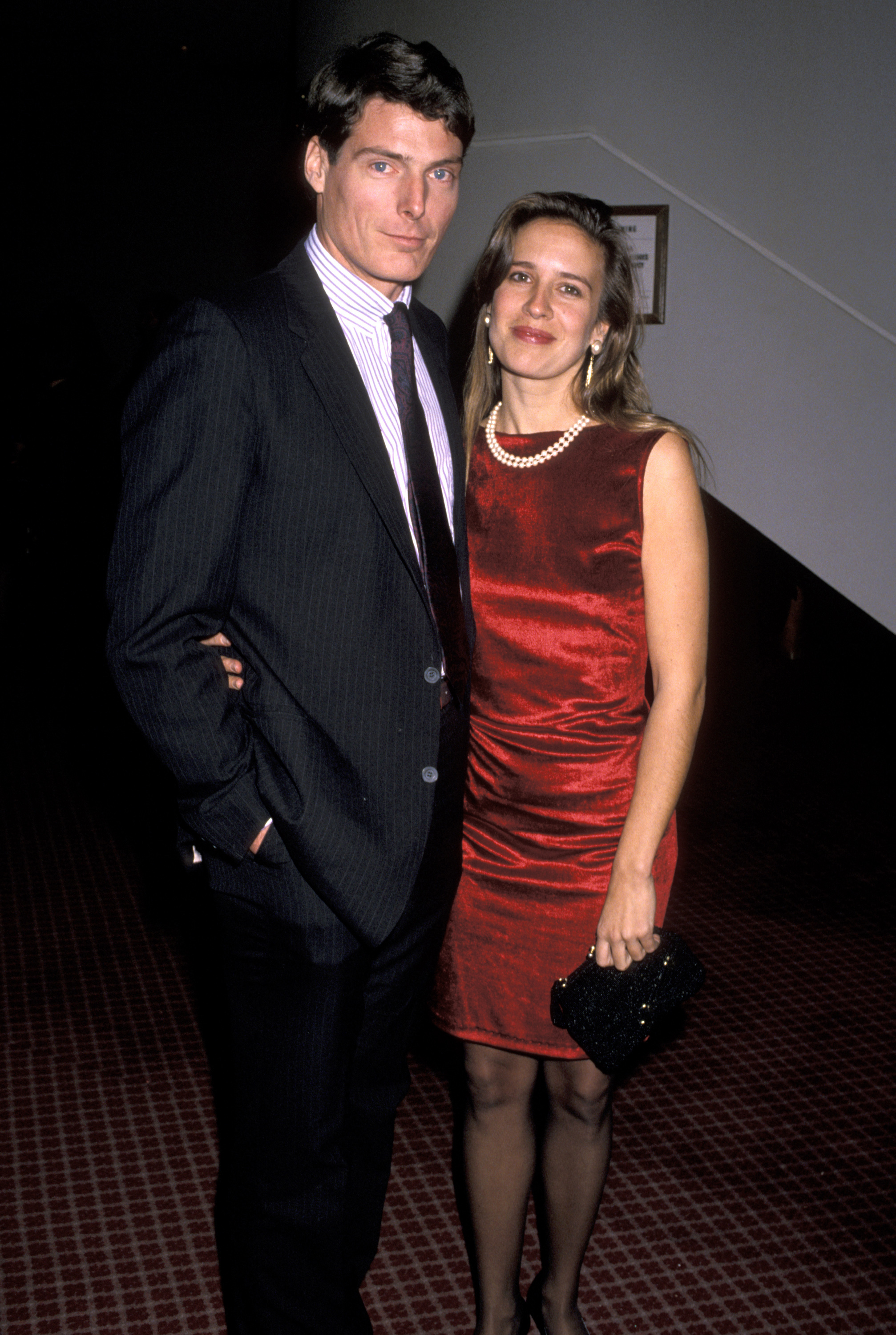 Christopher Reeve und Dana Reeve während der Eröffnung von "Merchant of Venice" am 19. Dezember 1989 in New York City. | Quelle: Getty Images