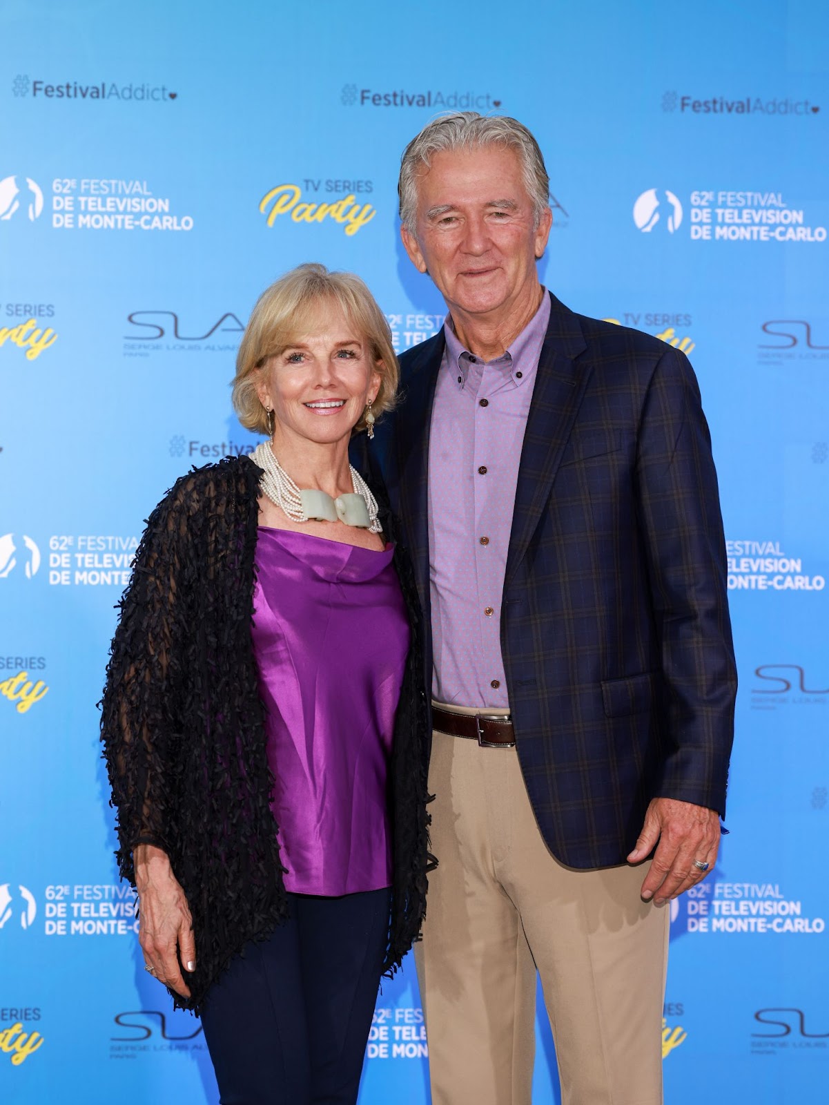 Linda Purl und Patrick Duffy auf der TV-Serien-Party während des 62. Monte-Carlo-TV-Festivals am 17. Juni 2023 in Monaco. | Quelle: Getty Images