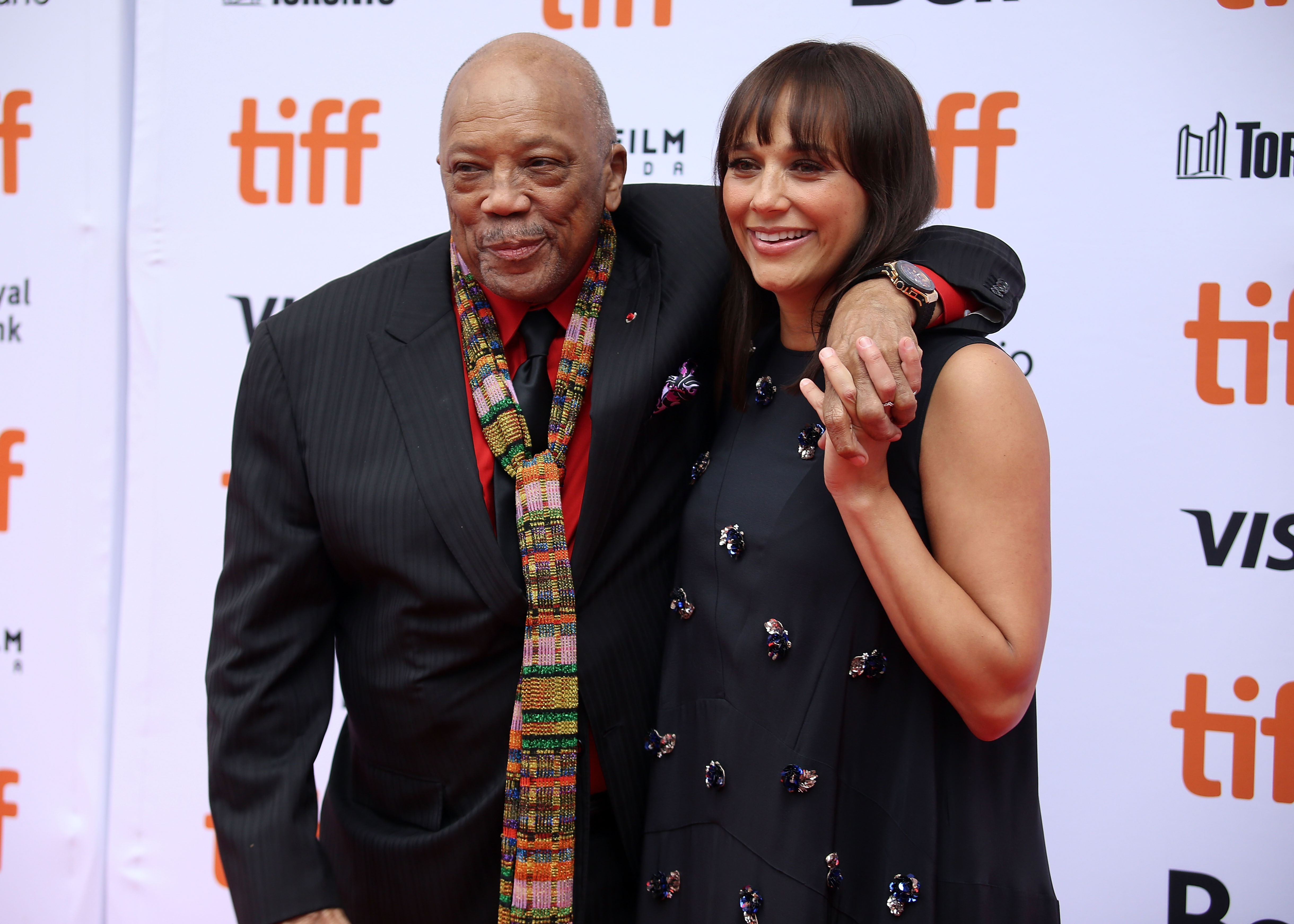 Quincy und Rashida Jones besuchen die "Quincy"-Premiere auf dem Toronto International Film Festival in Kanada am 9. September 2018 | Quelle: Getty Images