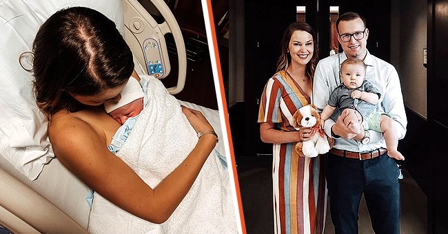 [Links] Ashley hält Ellis im Krankenhaus. [Rechts] Ashley und John Reeves mit ihrem Sohn Ellis. | Quelle: Instagram.com/ar.southerncharm