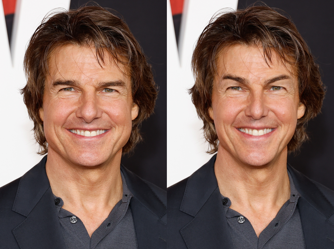 Der echte Tom Cruise gegen sein Ideal-Ich | Quelle: Getty Images