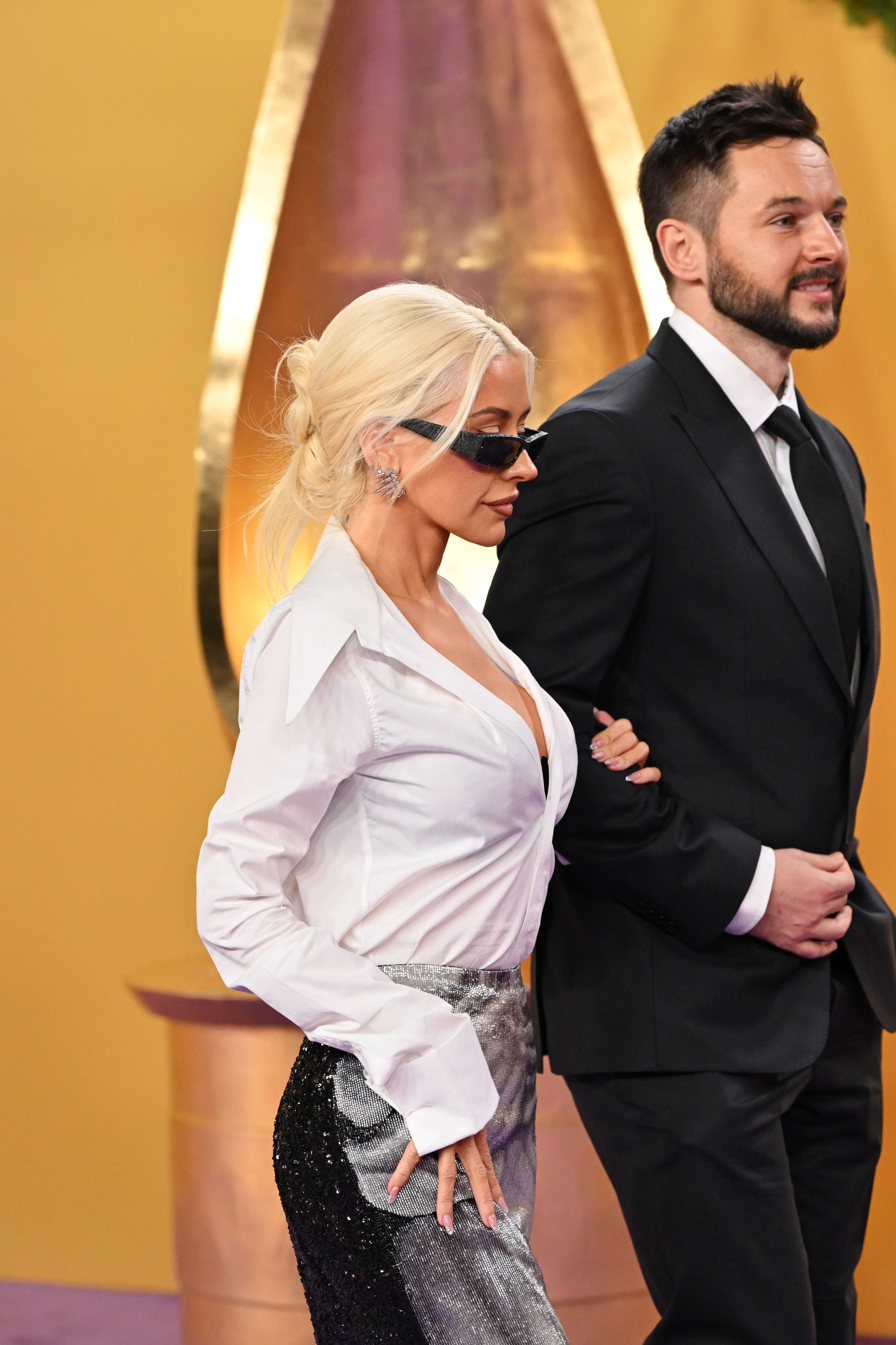 Christina Aguilera und Matthew Rutler treten bei den 2025 Joy Awards auf. | Quelle: Getty Images