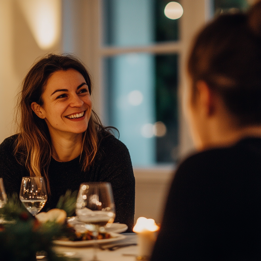 Zwei Frauen im Gespräch | Quelle: Midjourney