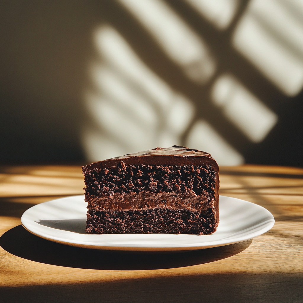 Ein Stück Kuchen auf einem Tisch | Quelle: Midjourney