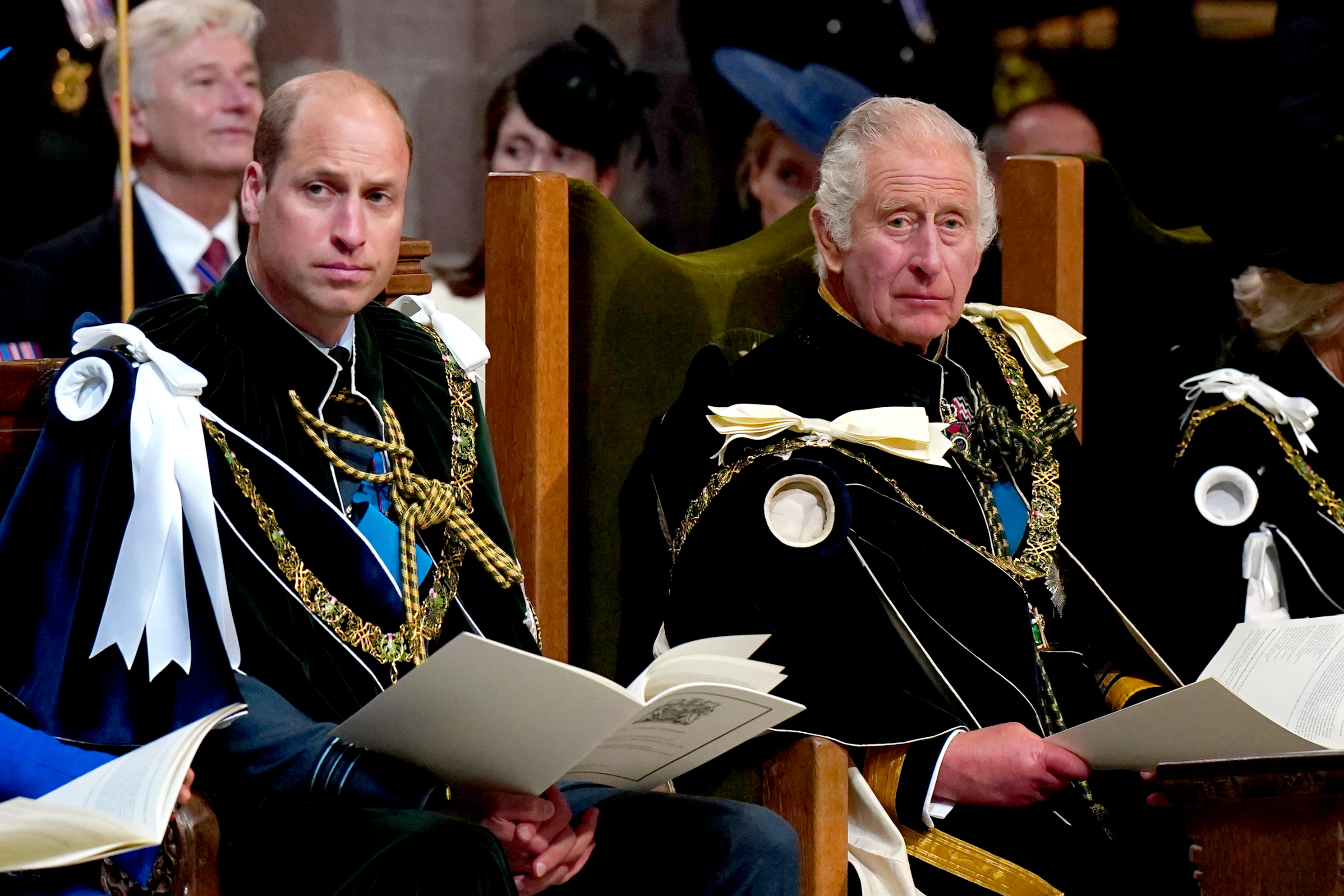 Prinz William und König Charles III. beim nationalen Dankes- und Weihegottesdienst für König Charles III. und Königin Camilla in Edinburgh, Schottland am 5. Juli 2023 | Quelle: Getty Images